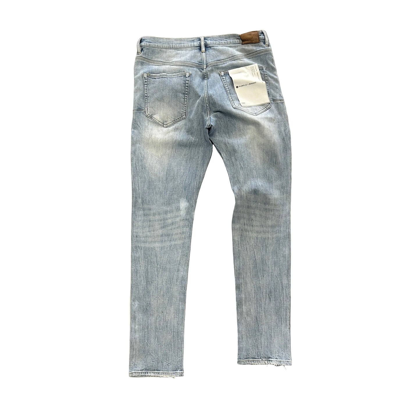 Purple P002 Jeans Blown Out Knees Light Wash