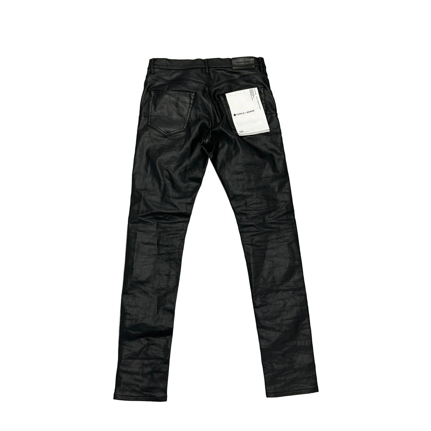 PURPLE P001 Coated Black Jeans
