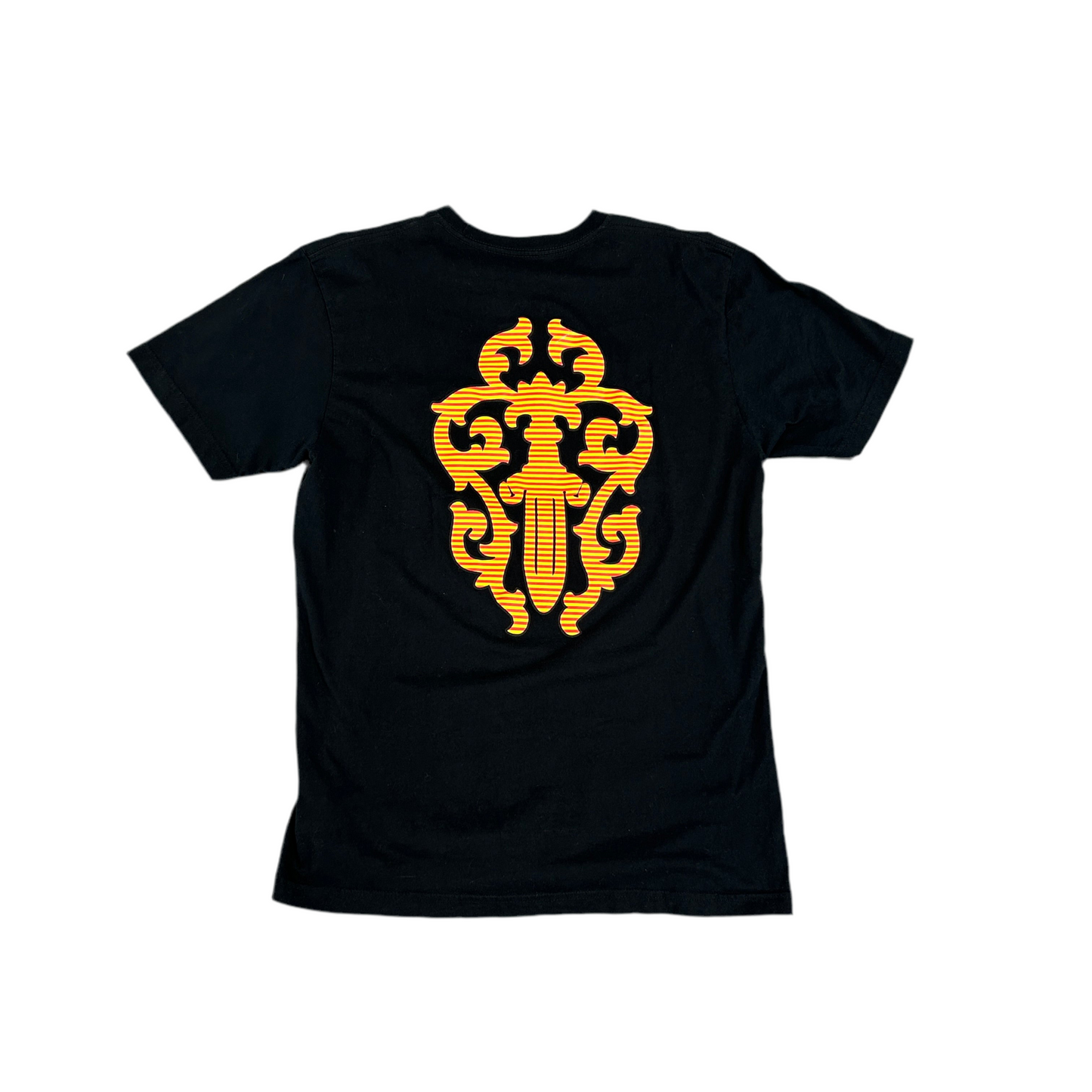 Chrome Hearts Yellow/Red Striped Dagger Tee Black