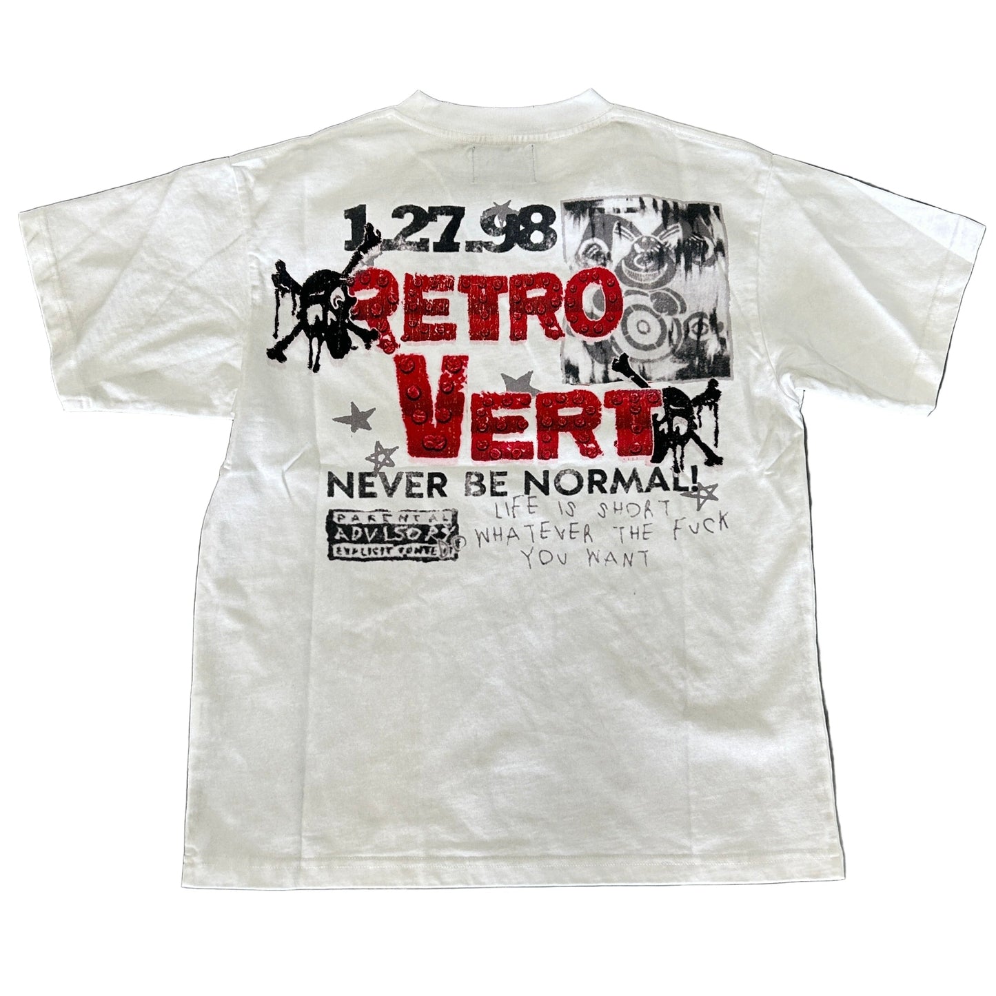 Retrovert Nurse Rhinestone Tee White