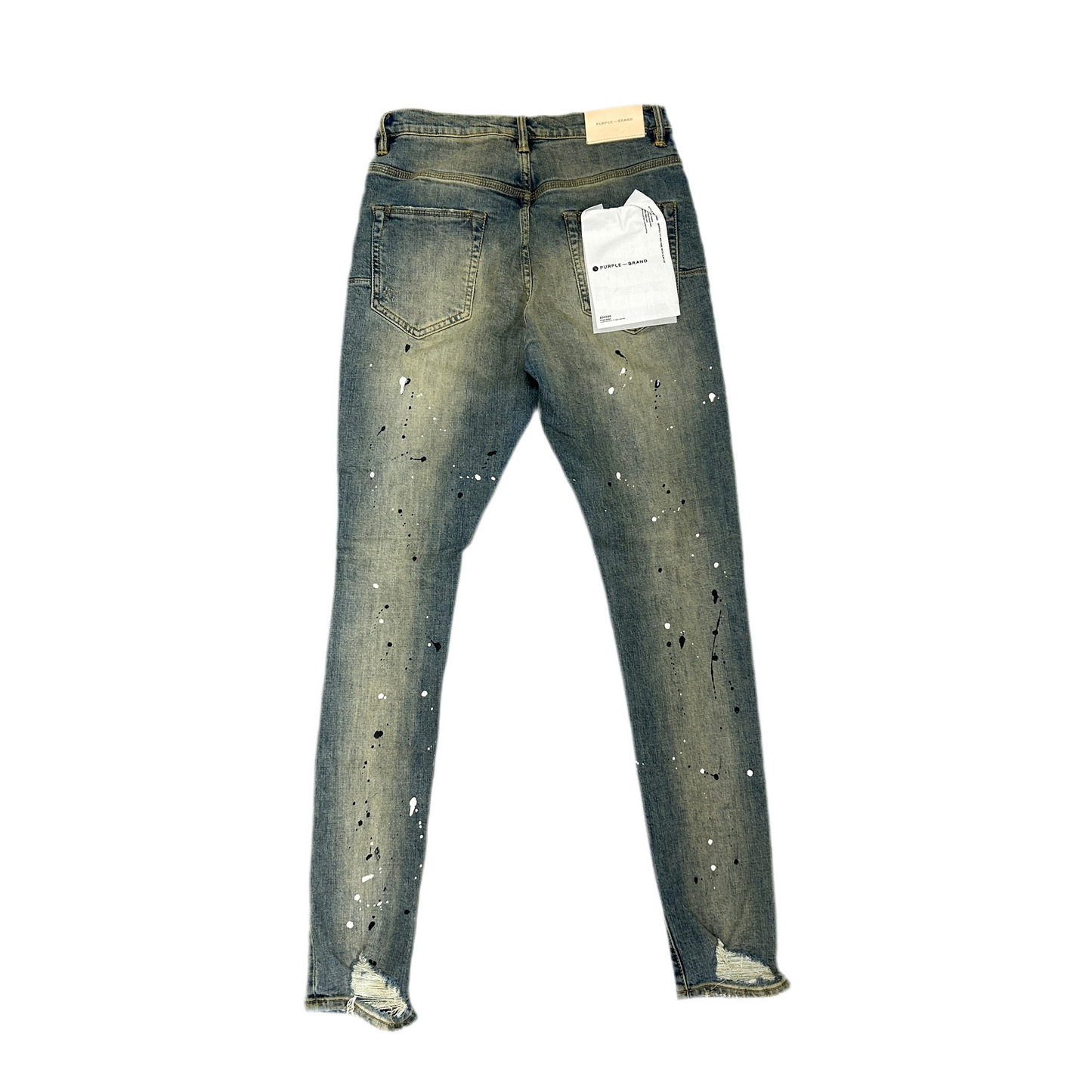 Purple P002 Paint Splatter Jeans