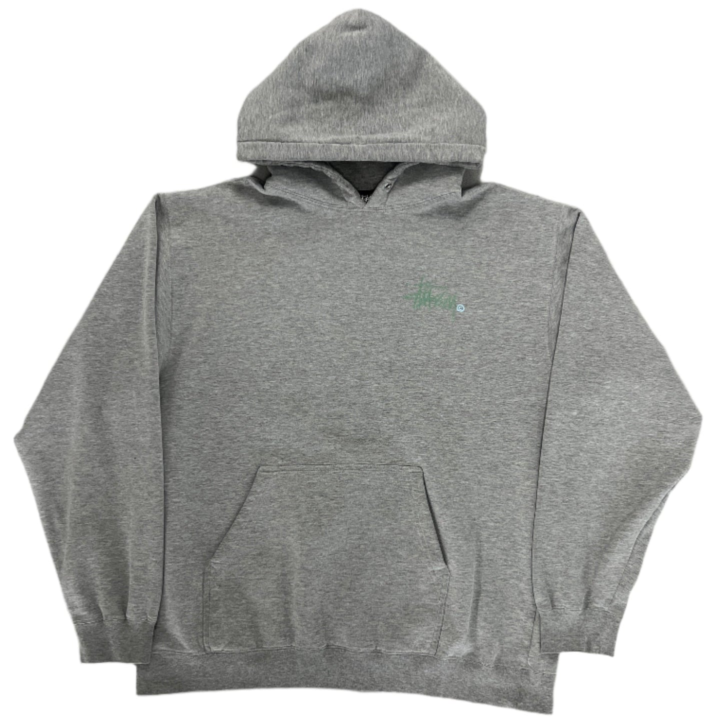 Stussy Y2K Vintage Logo Hoodie Grey