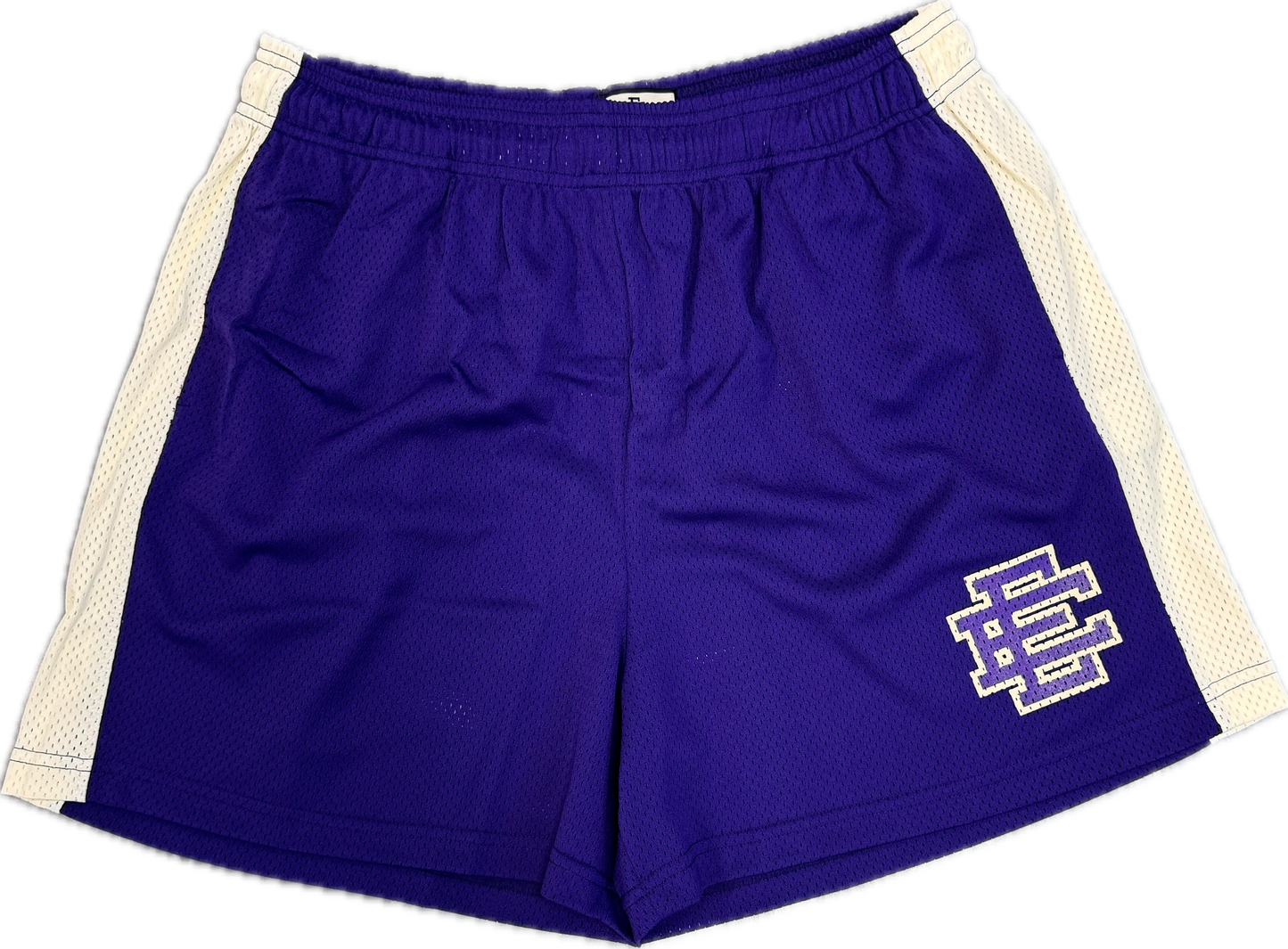 Eric Emanuel pantalones cortos con panel morado/crema