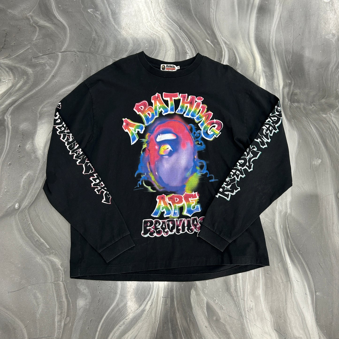 BAPE × READYMADE Spray Wide Long Sleeve Tee