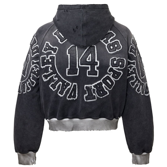 Vale Anthem Zip Up Hoodie Black back