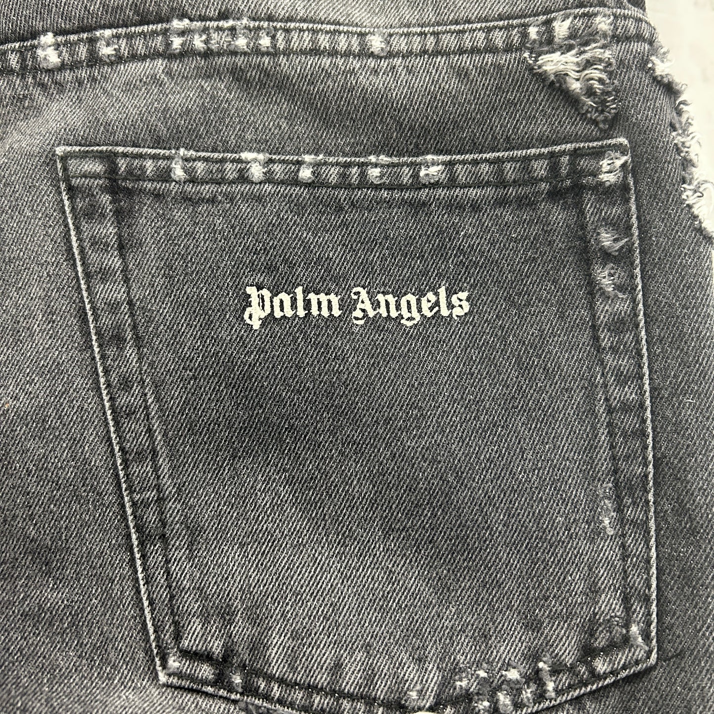 Palm Angels Destroyed Jeans Black/Off White