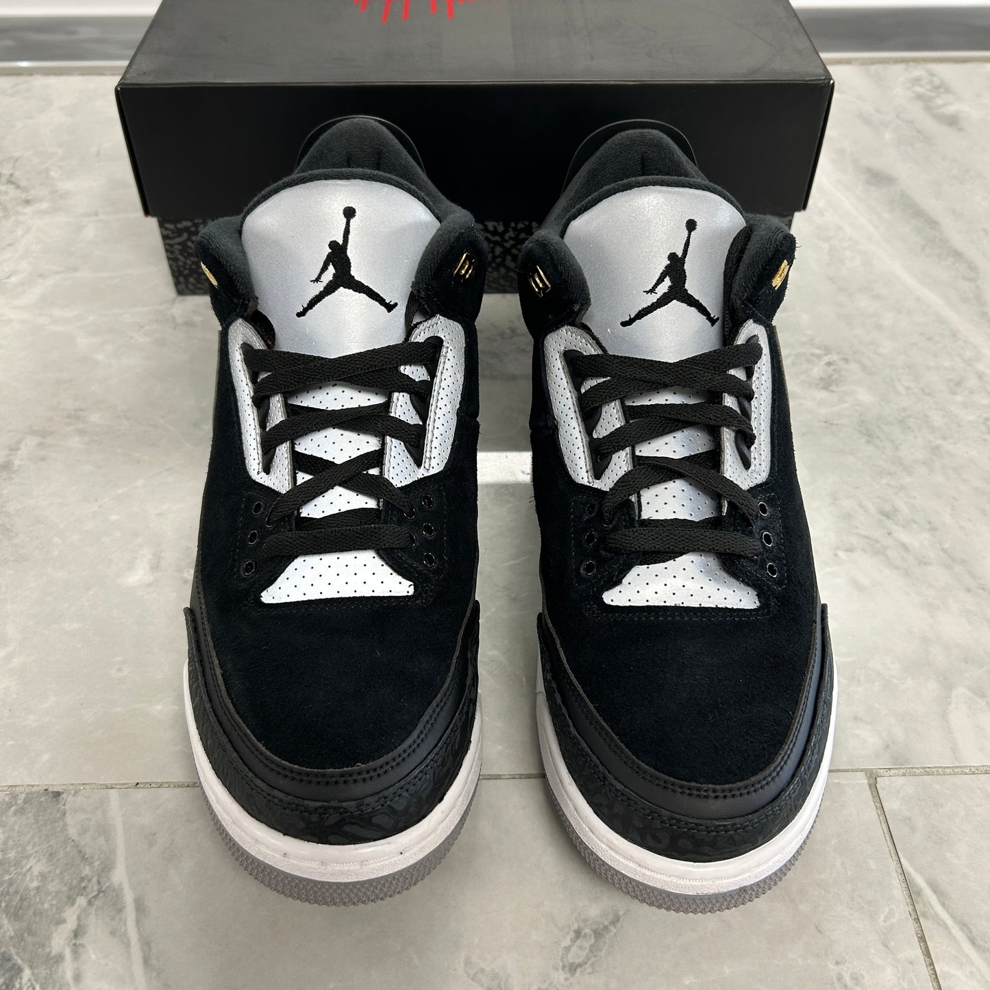 Jordan 3 Retro Tinker Black Cement Gold (USED)