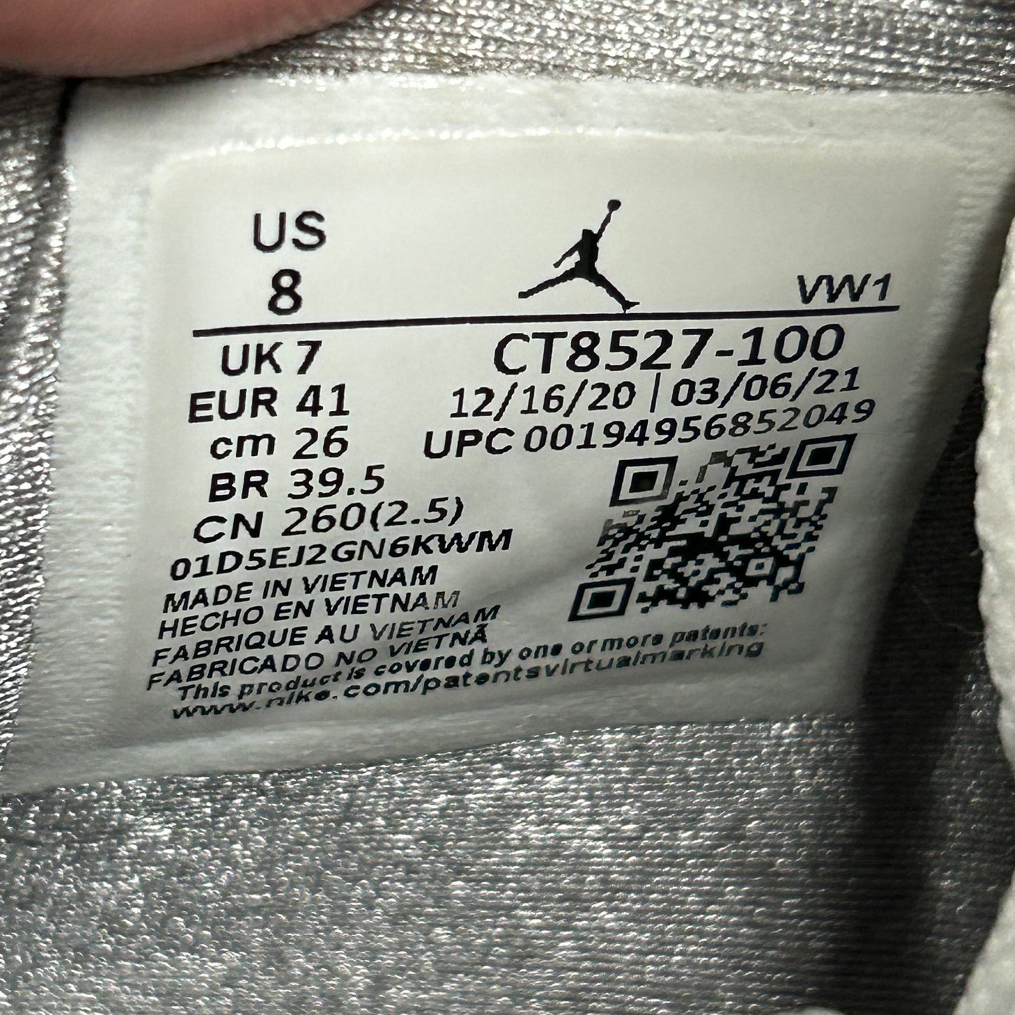 Jordan 4 Retro White Oreo (USED NO BOX)