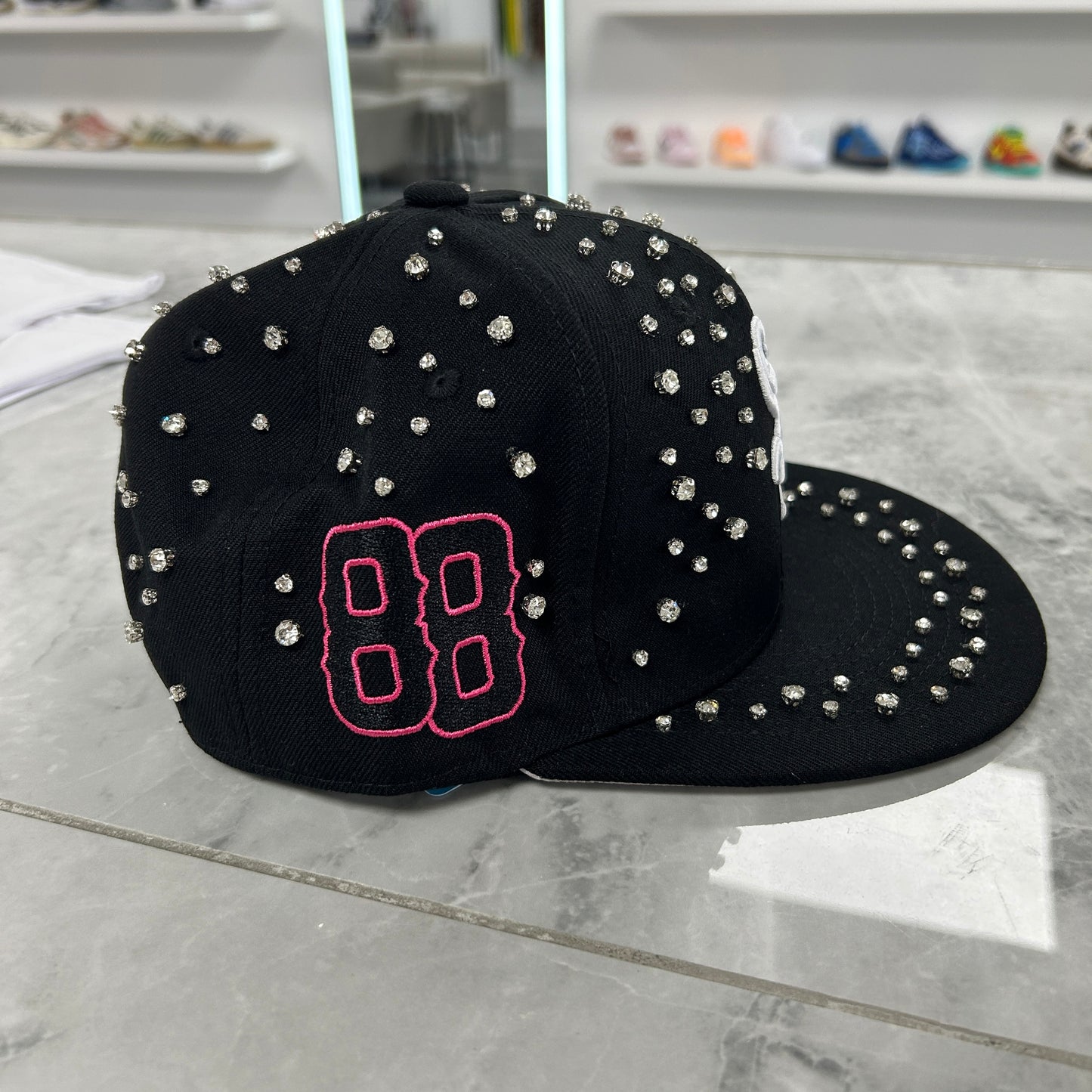 Retrovert Black Embelished Sox Hat