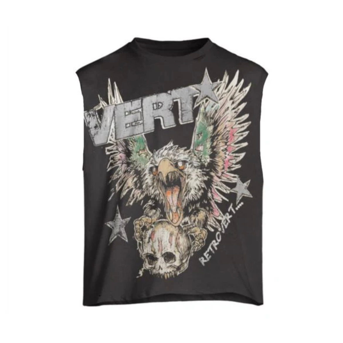 Retrovert Grey Cutoff Falcon Skull