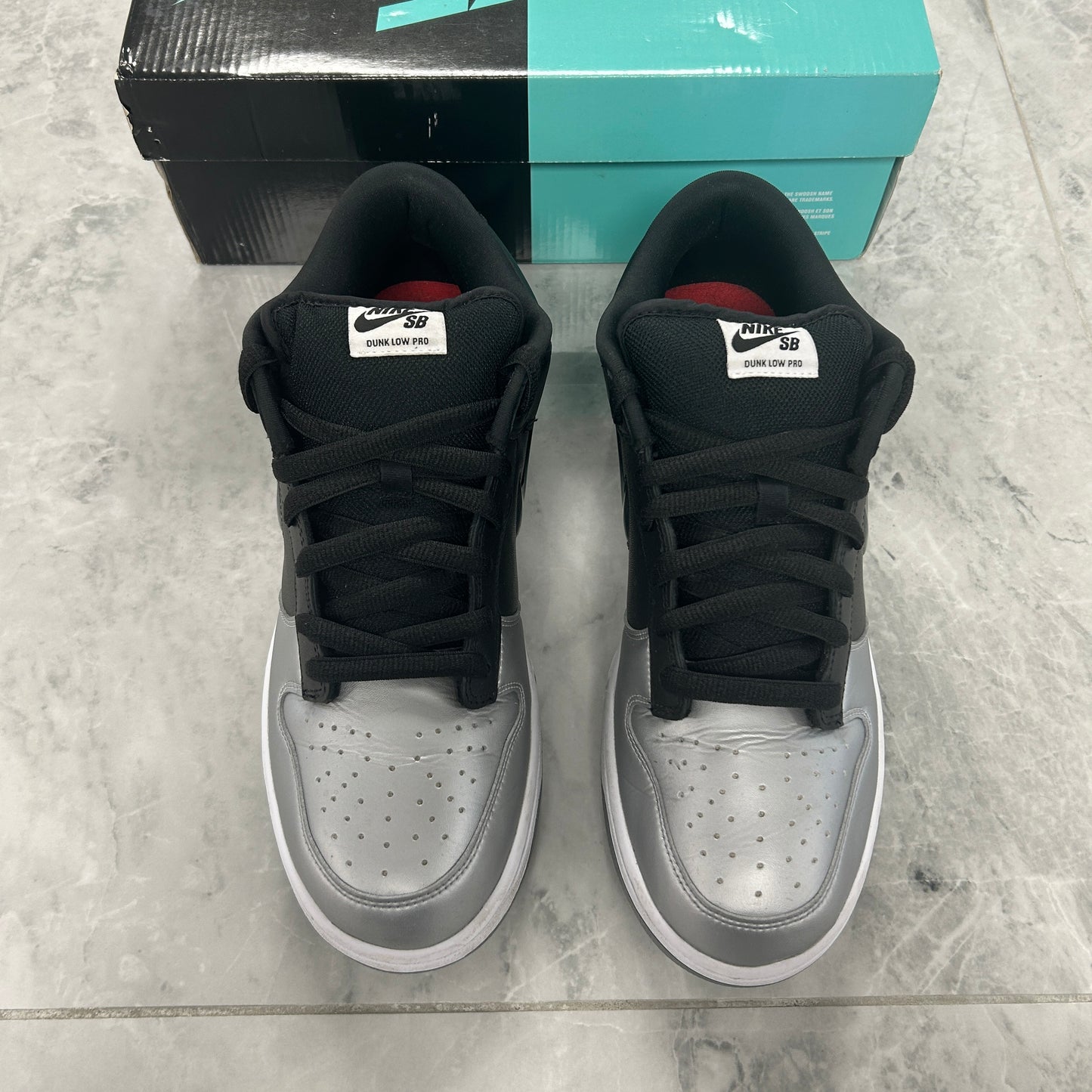 Nike SB Dunk Low Supreme Jewel Swoosh Silver (USED)