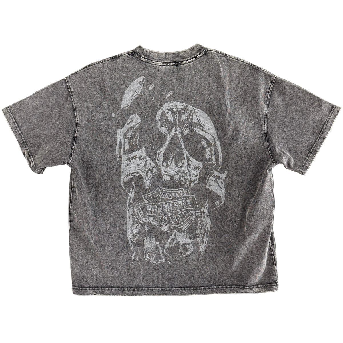 Doomesday Motorcycle Tee Vintage Washed Grey