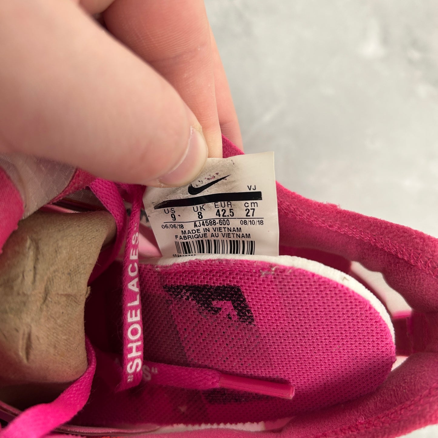 OffWhite Nike Zoom Fly SP Tulip Pink (USED)
