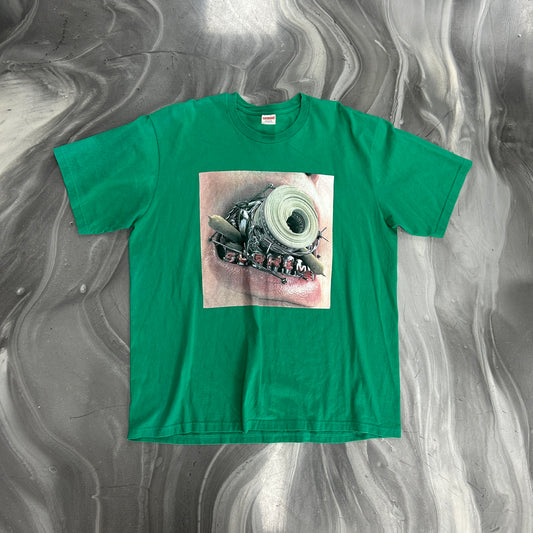 Supreme Braces tee in green (FW22) — view 2