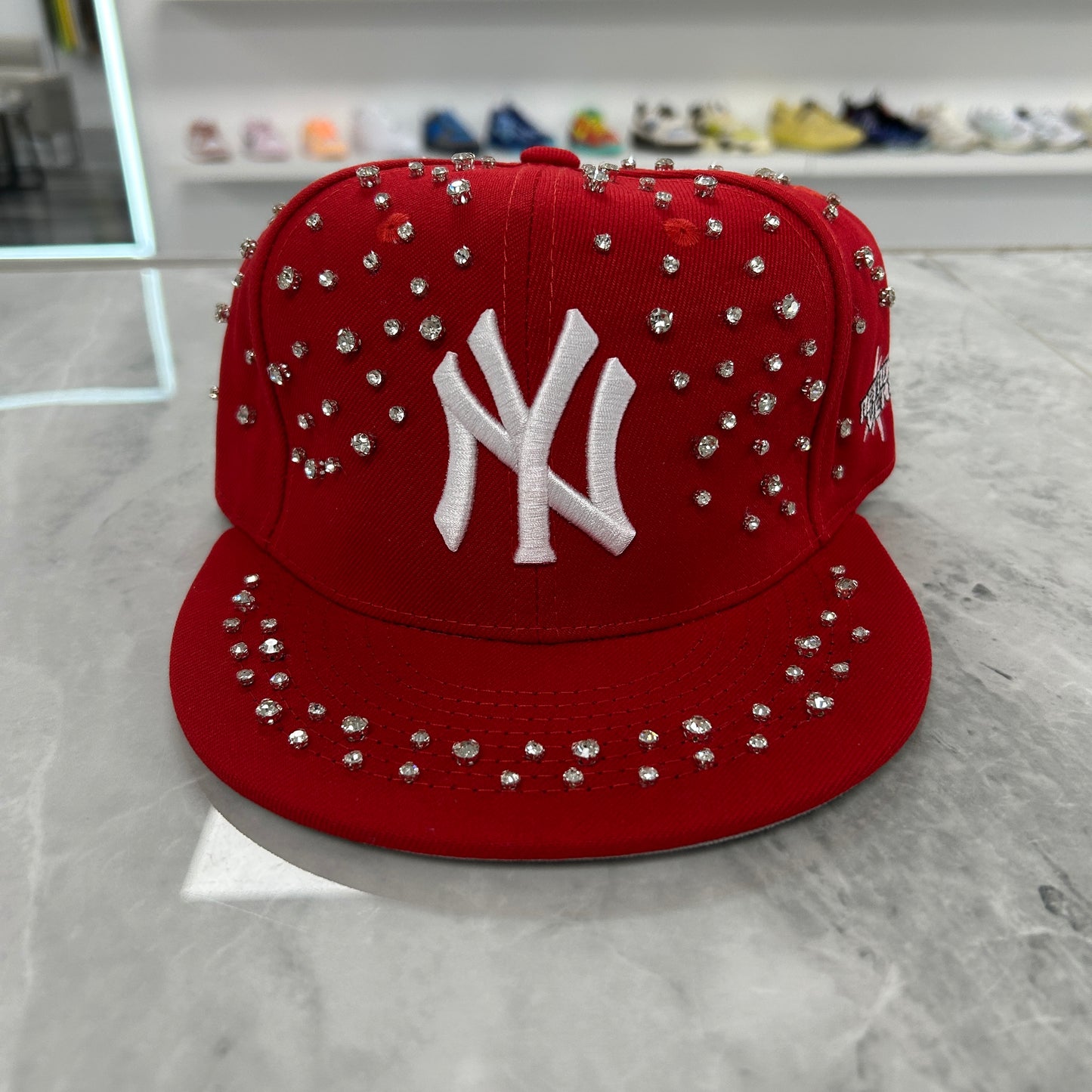Retrovert Red Embelished NY Hat