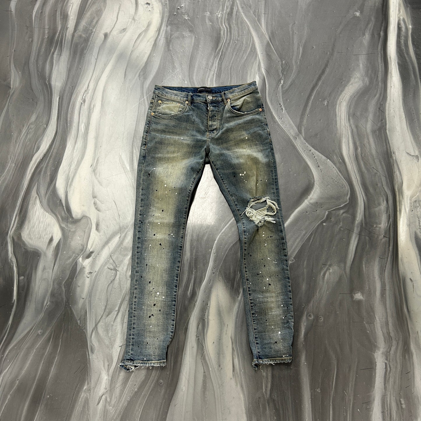 Purple Brand P002 Ripped Vintage Wash Blue Jeans