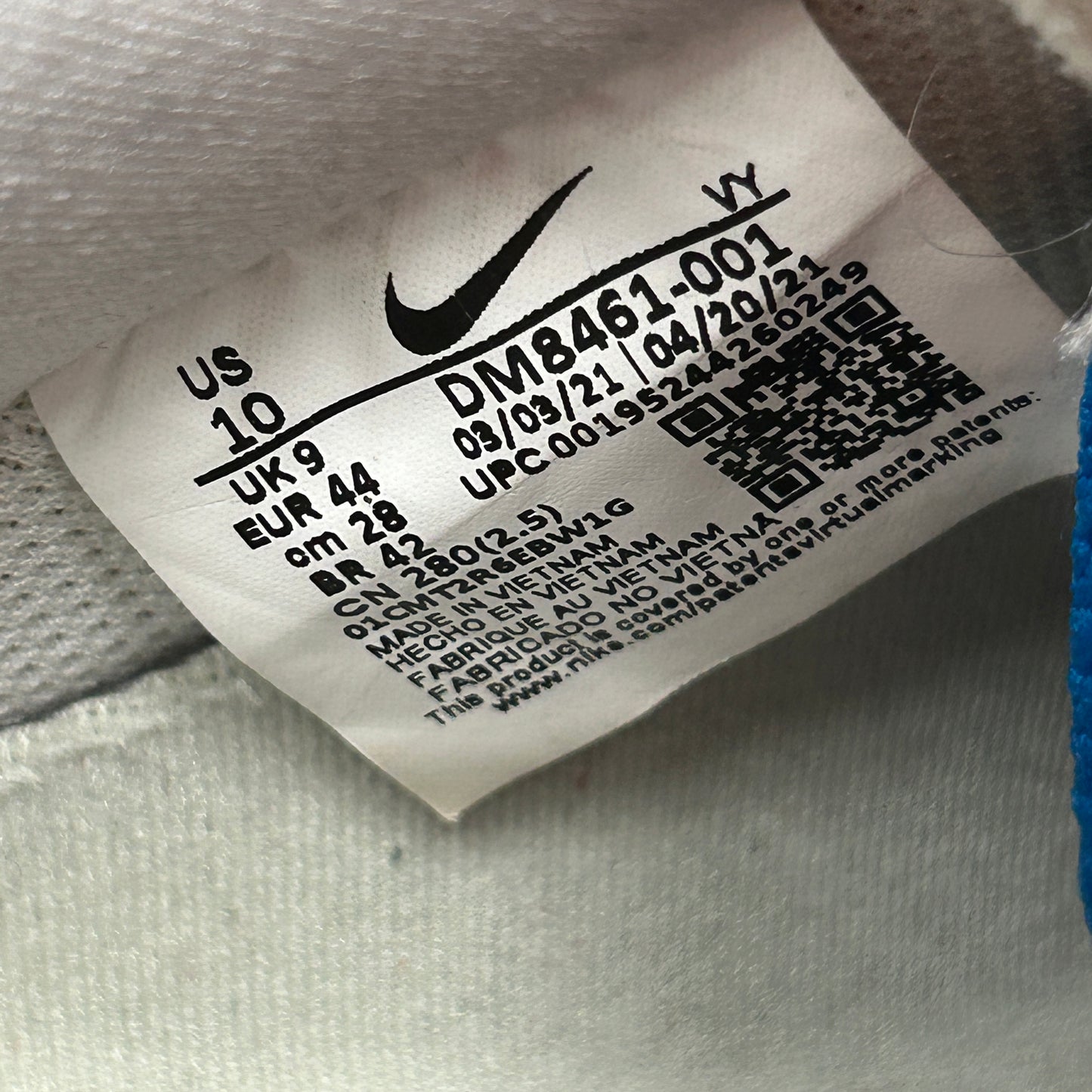 Nike Air Force 1 Low SP Undefeated 5 On It Dunk vs. AF1 (Used)(No Box)