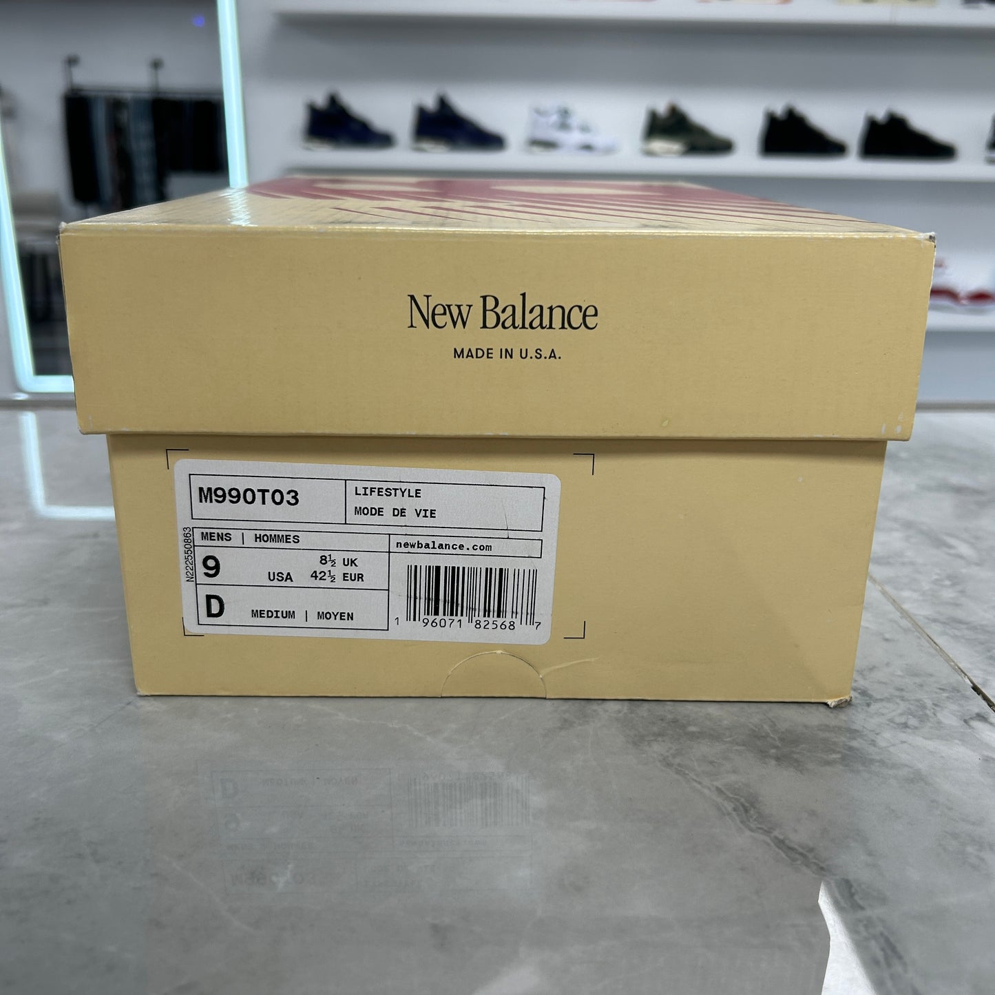 New Balance 990v3 MiUSA Grey Blue Olive (USED)