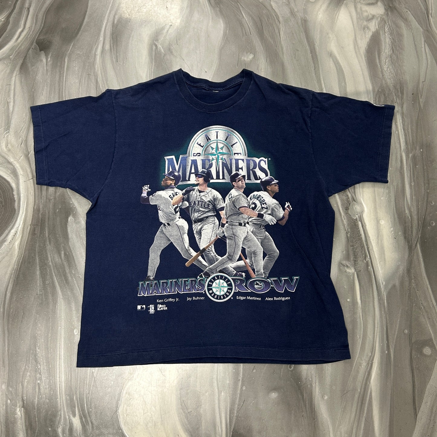 Vintage Mariners Big 4 Tee Navy Blue