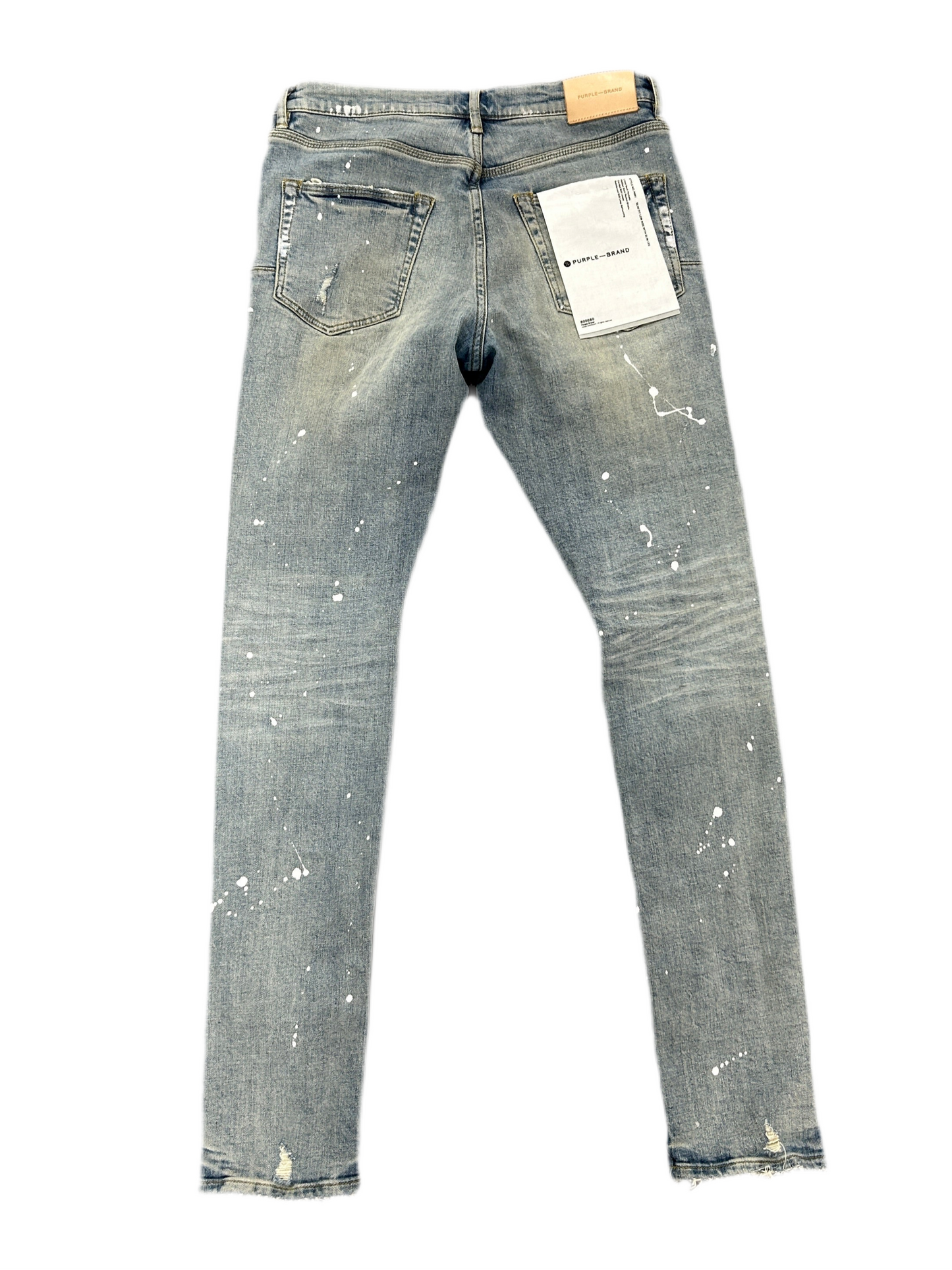 Purple Brand P001 Blue Ripped Splatter Jeans