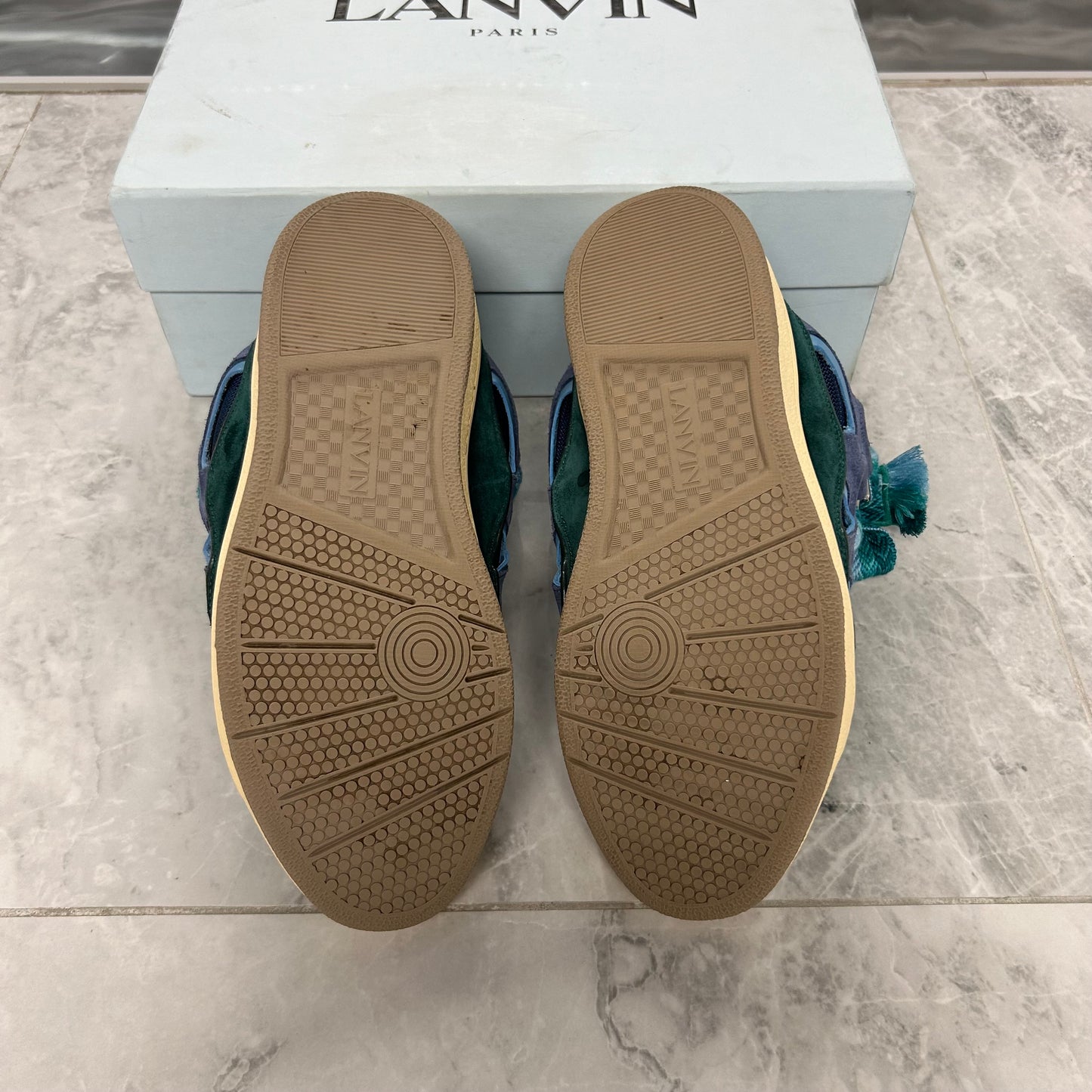 Lanvin Curb Sneakers Turquoise (USED)
