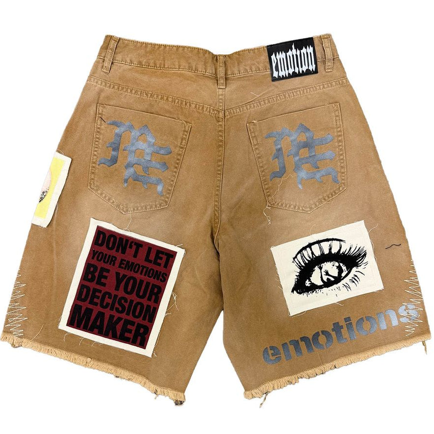 Mixed Emotion Chaos Carpenter Shorts Tan - view 2