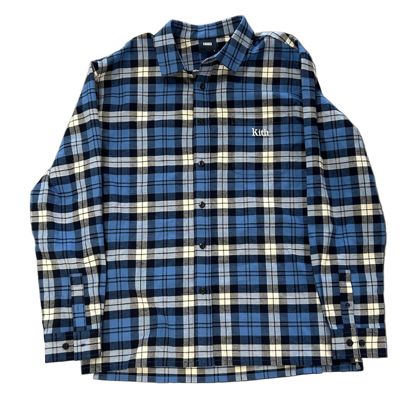 Kith Plaid Blue Flannel
