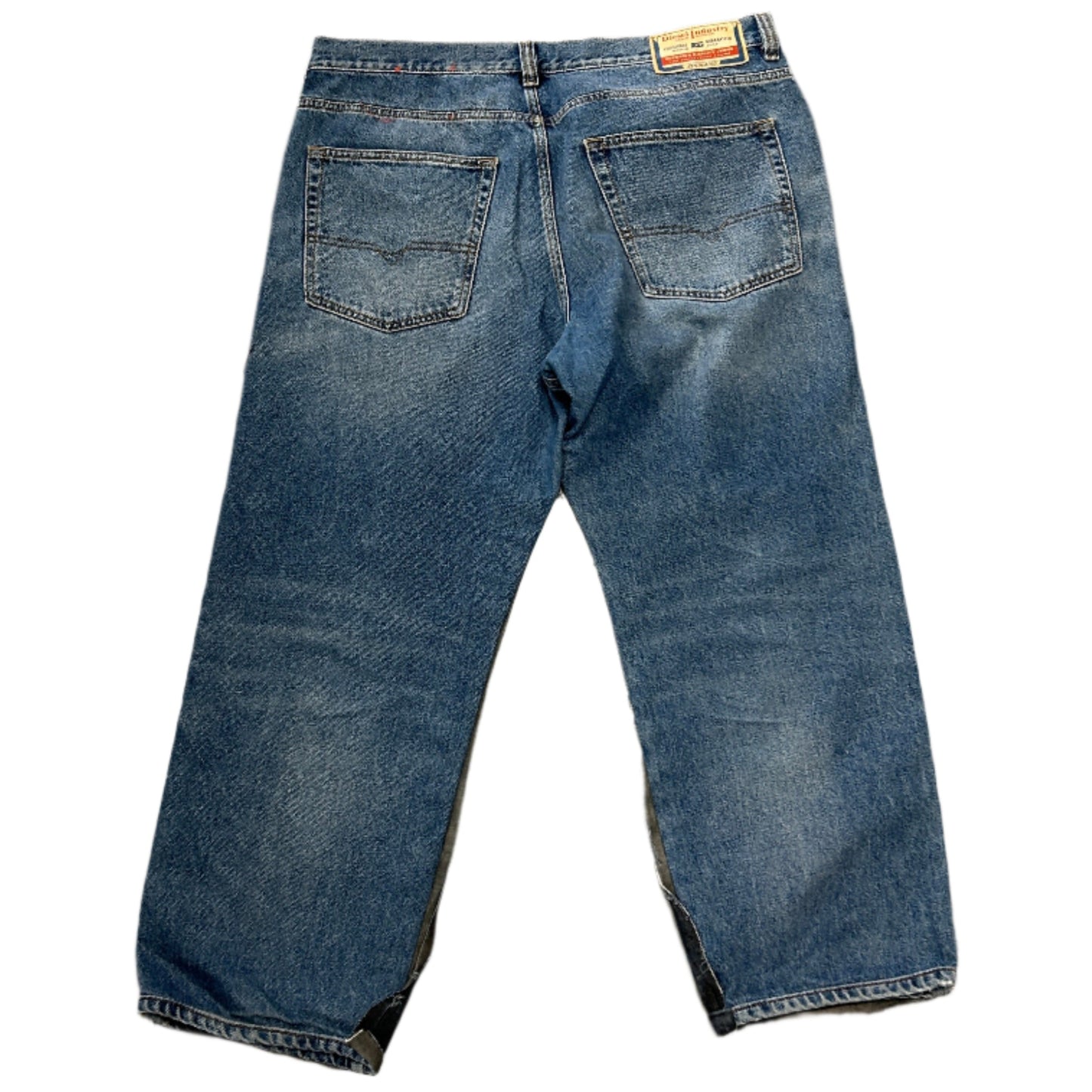 Diesel Mixed Denim Logo Jeans