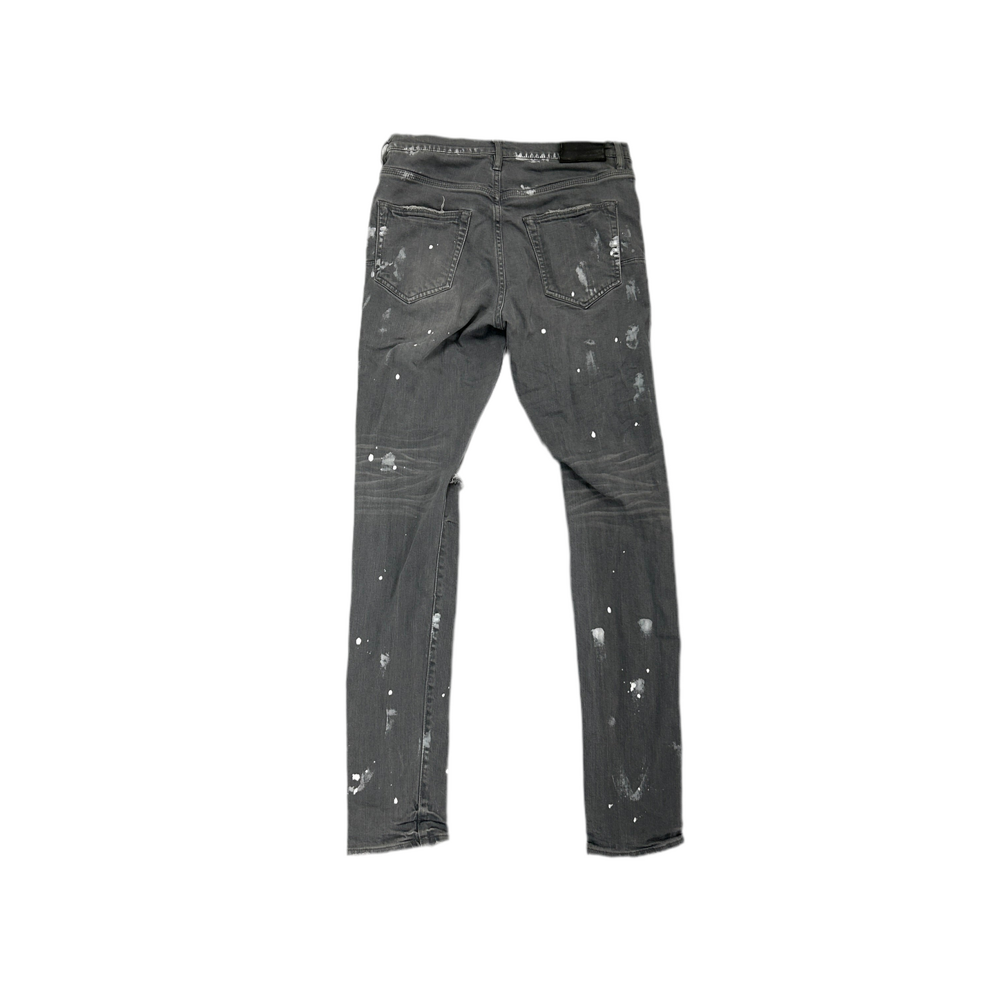 Purple P001 Grey Paint Splatter Jeans