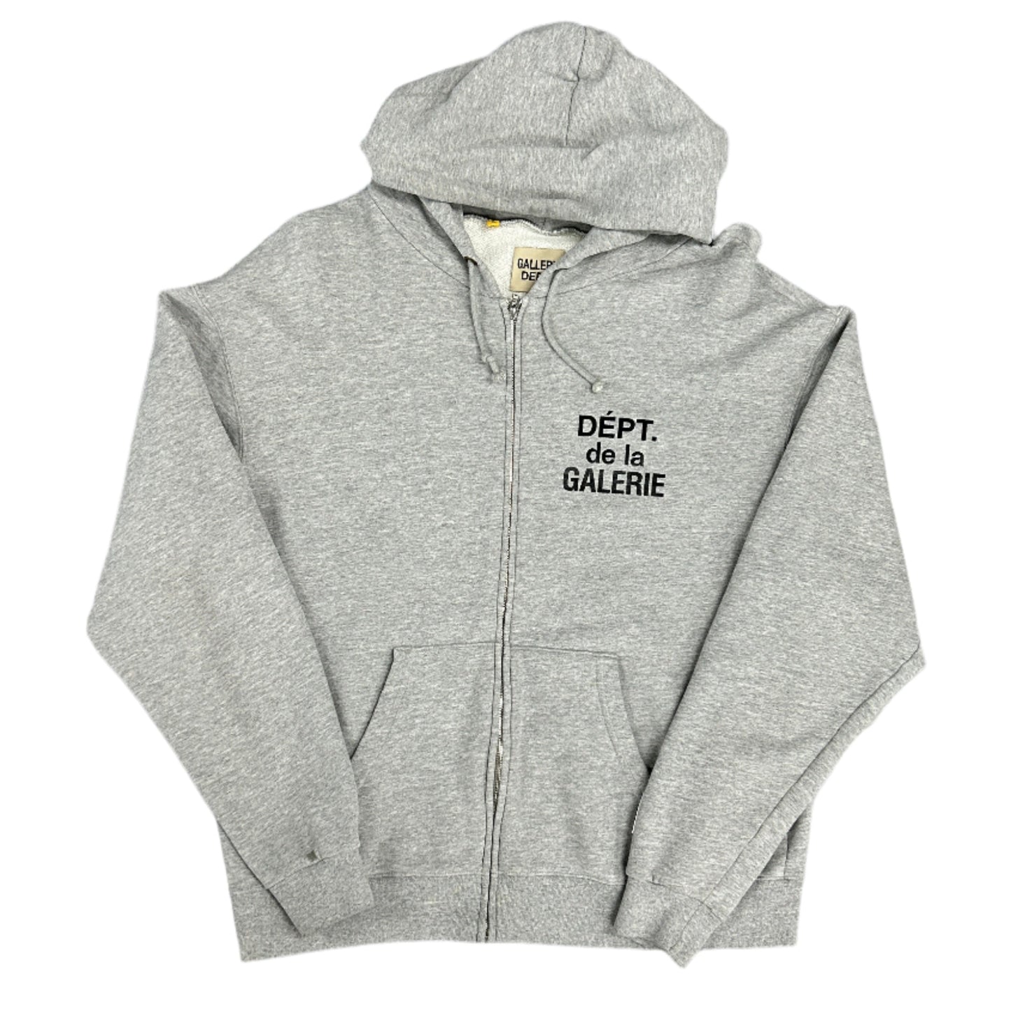 Gallery Dept. Grey French Logo Zip Up Hoodie