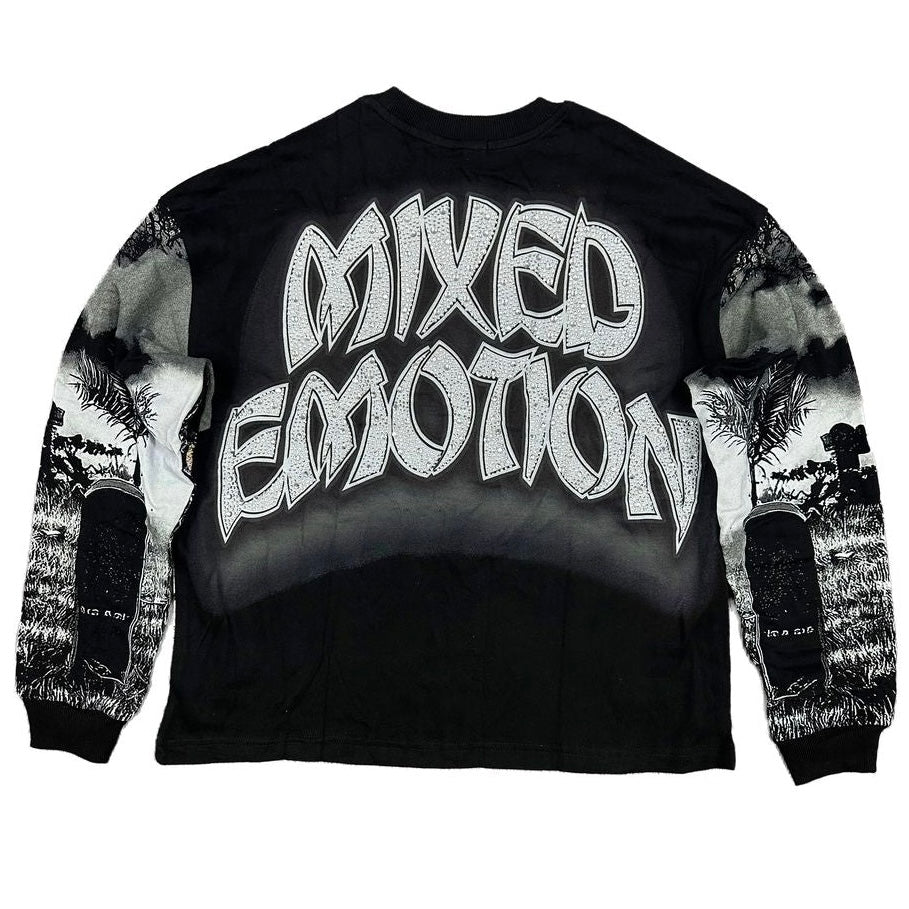 Mixed Emotions Black Tombstone Longsleeve Tee