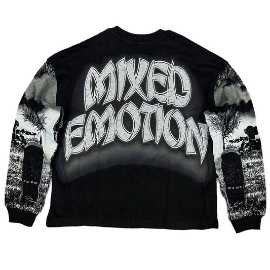 Mixed Emotion Black Tombstone long sleeve tee — view 2