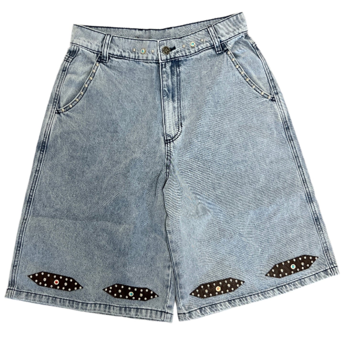 AZVA Big Stud Denim Jorts