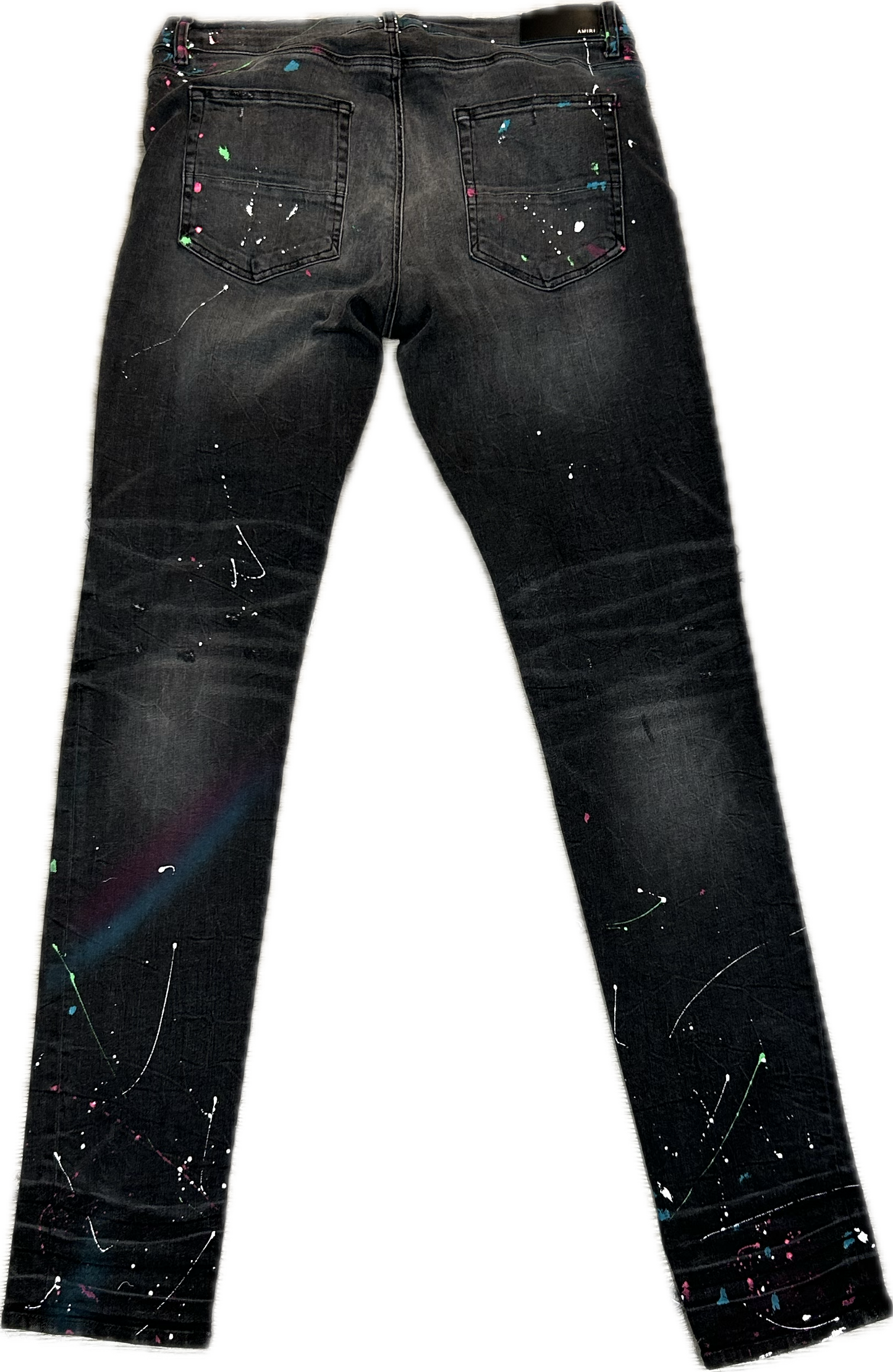 Amiri Black Paint Splatter Jeans
