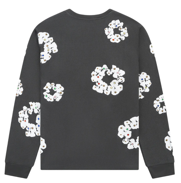 Denim Tears Rhinestone Cotton Wreath Thermal Vintage Black