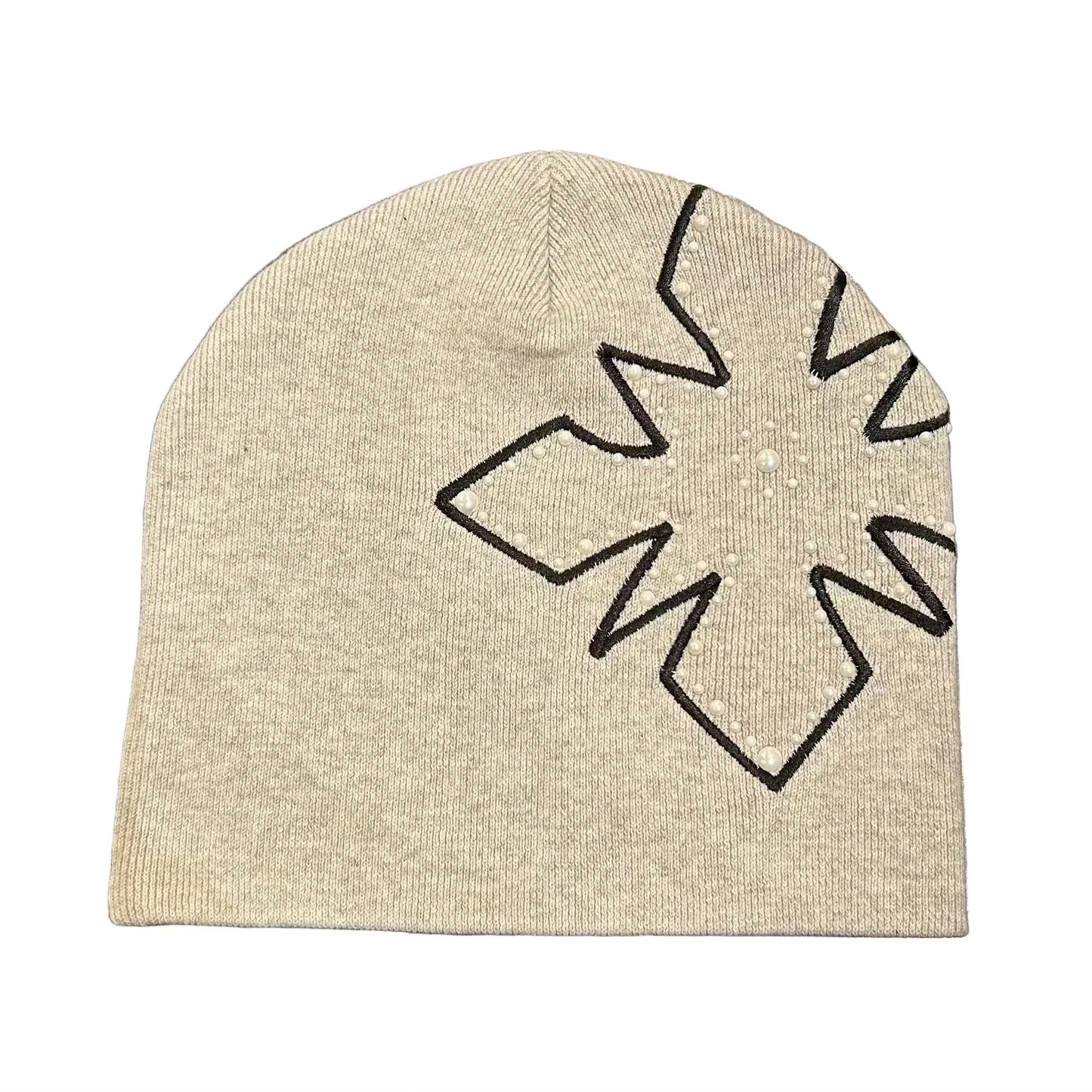 WE ARE RIGHTEOUS Pearl Logo Beanie Grey