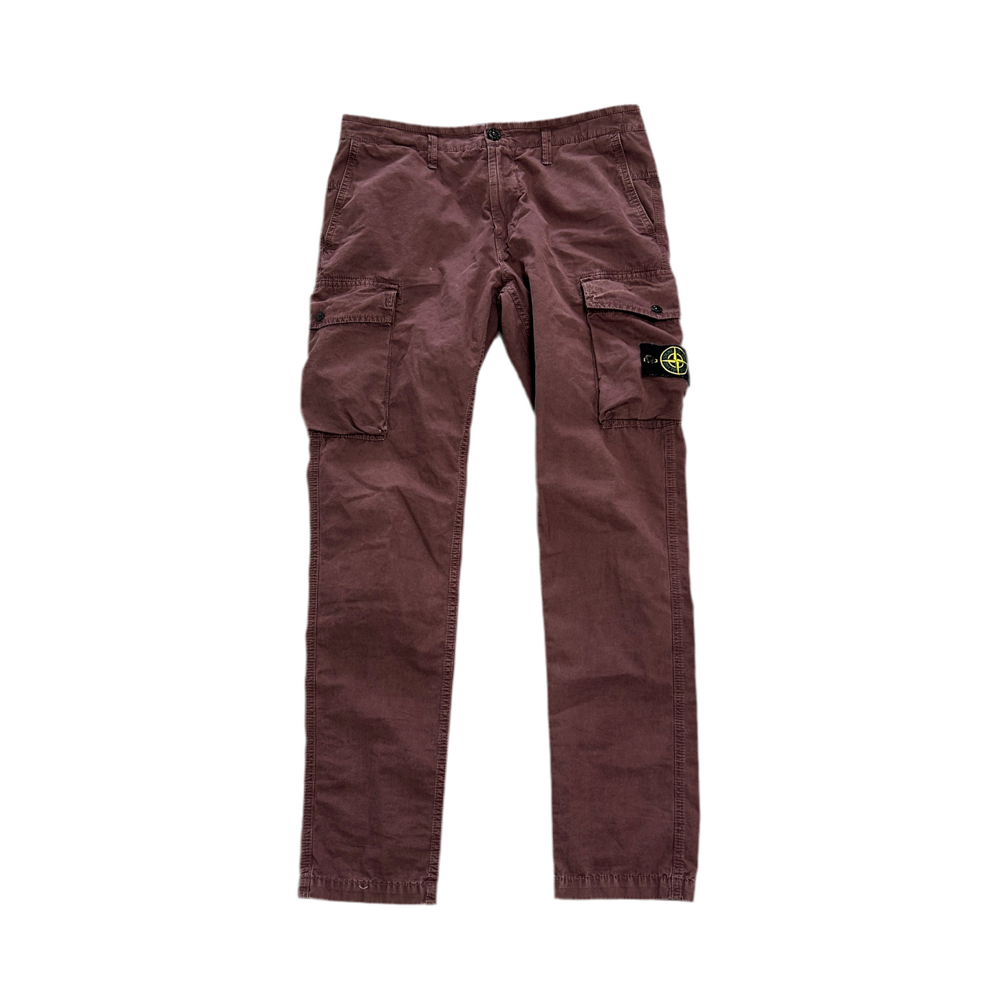 Stone Island Burgundy Cargo Pants