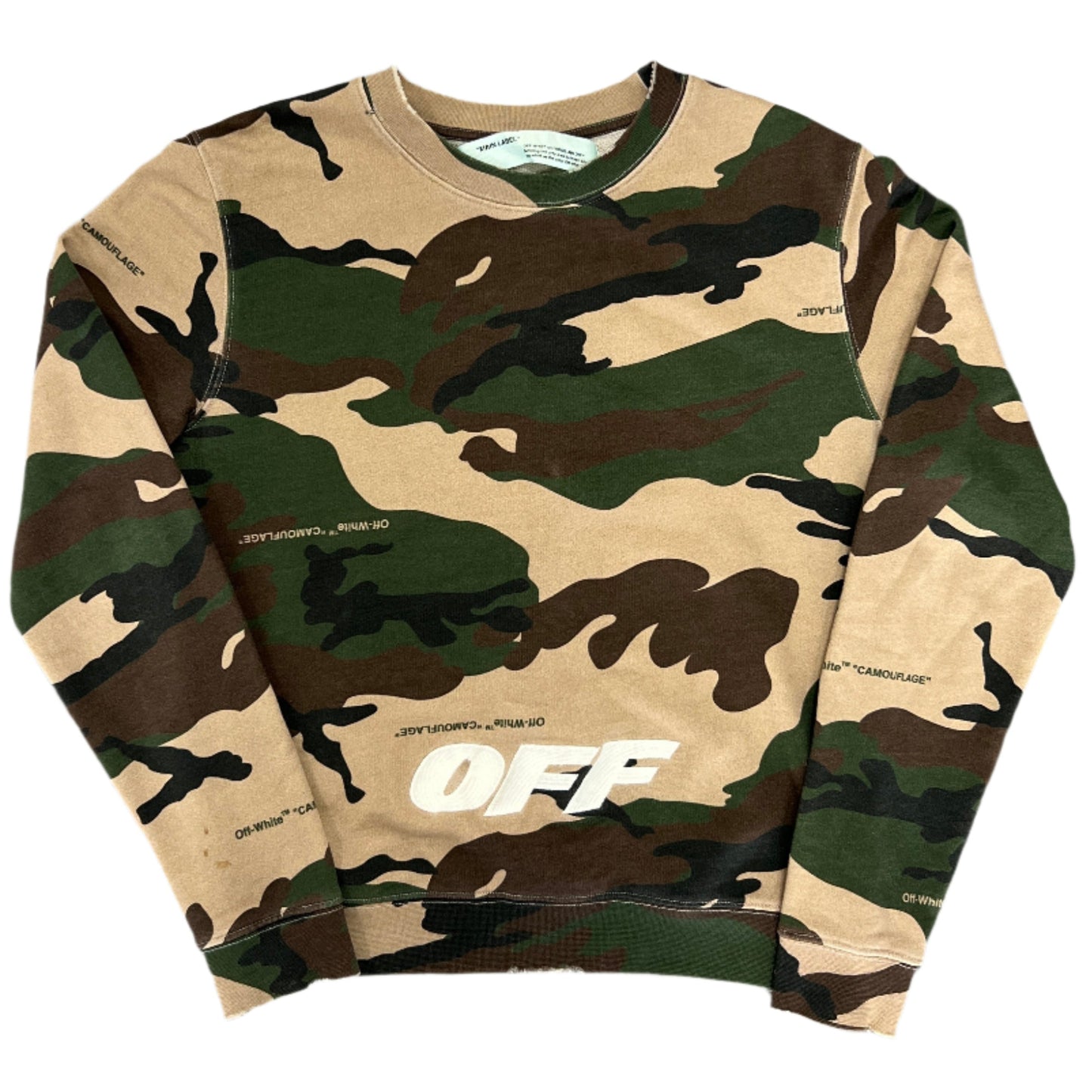 Off-White Camo Embroidered Crewneck