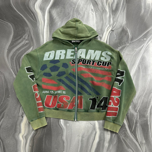 Vale Forever USA14 Thermal Green Zip Up Hoodie - view 2