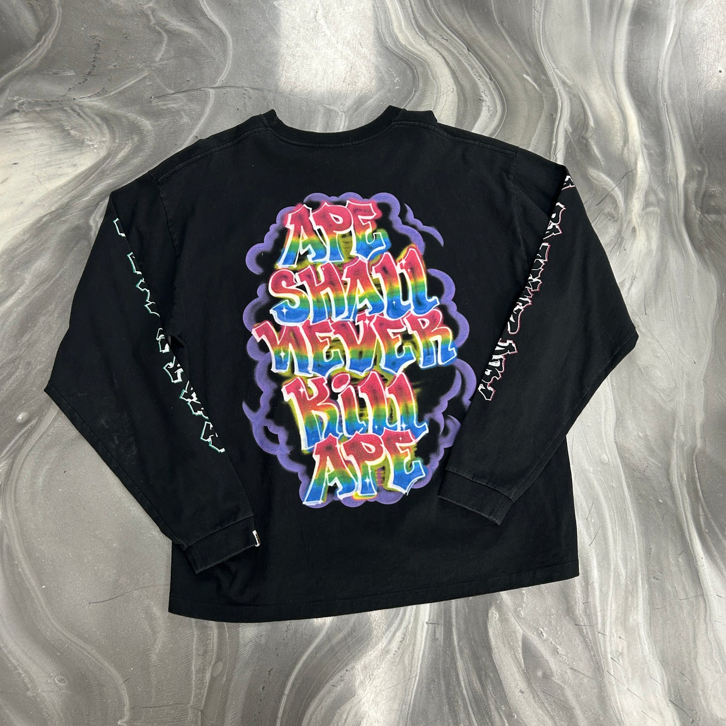 BAPE × READYMADE Spray Wide Long Sleeve Tee