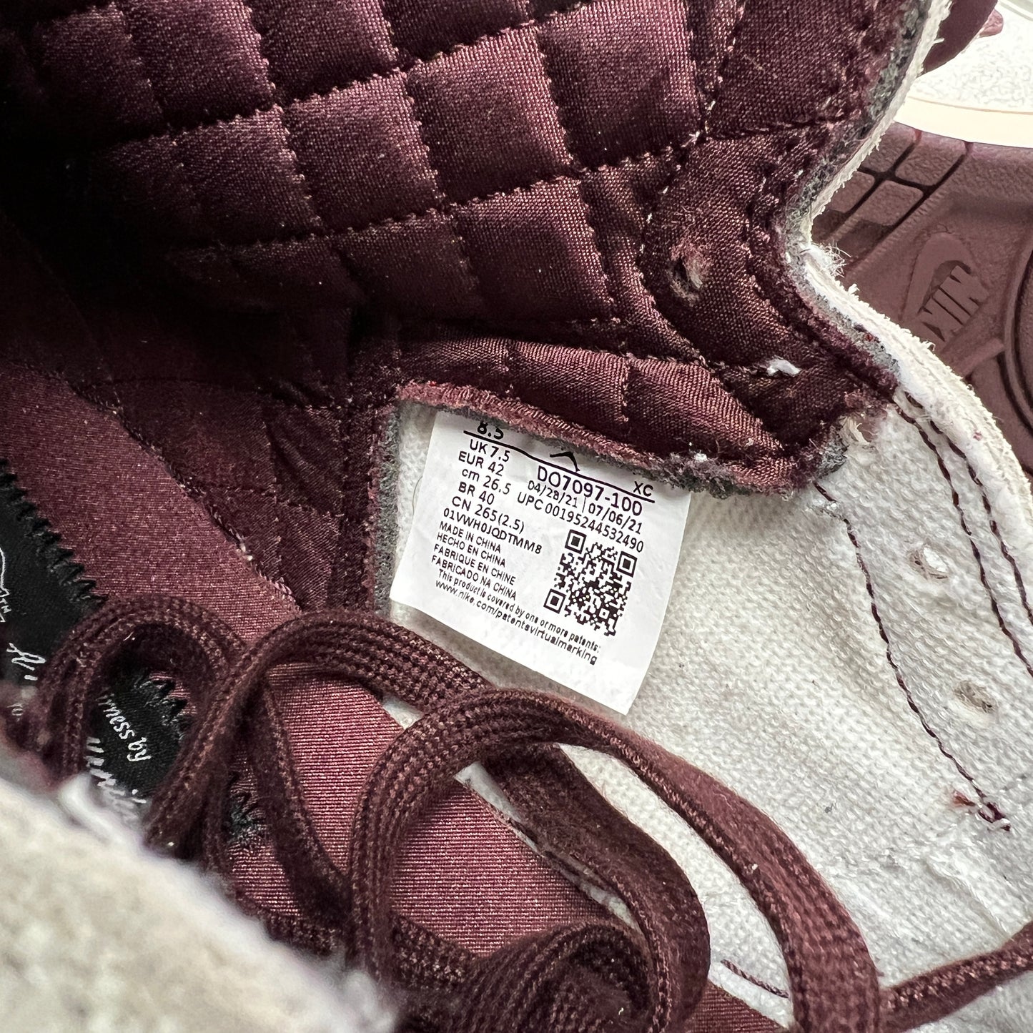A Ma Maniére × Air Jordan 1 High OG Airness (USED)