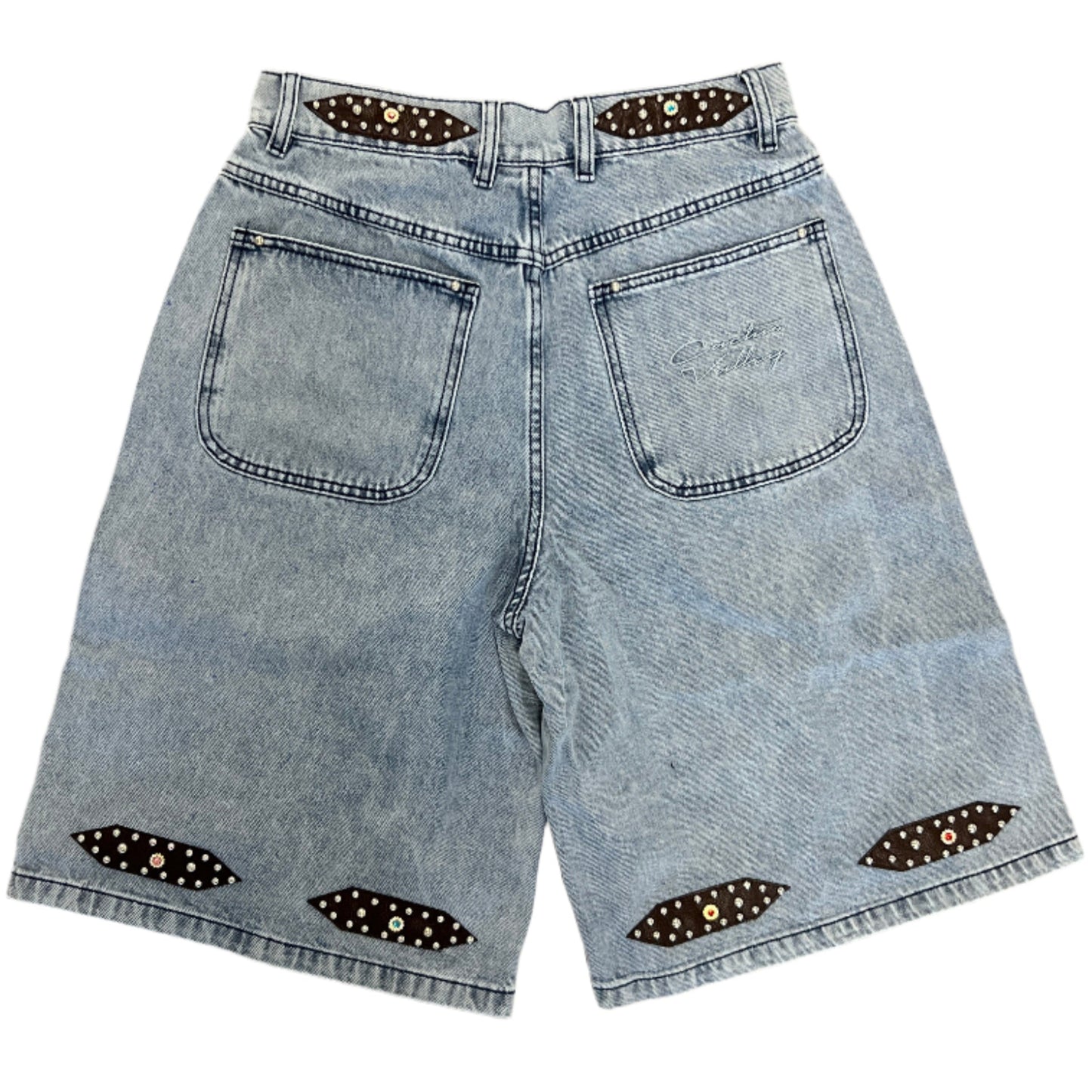 AZVA Big Stud Denim Jorts