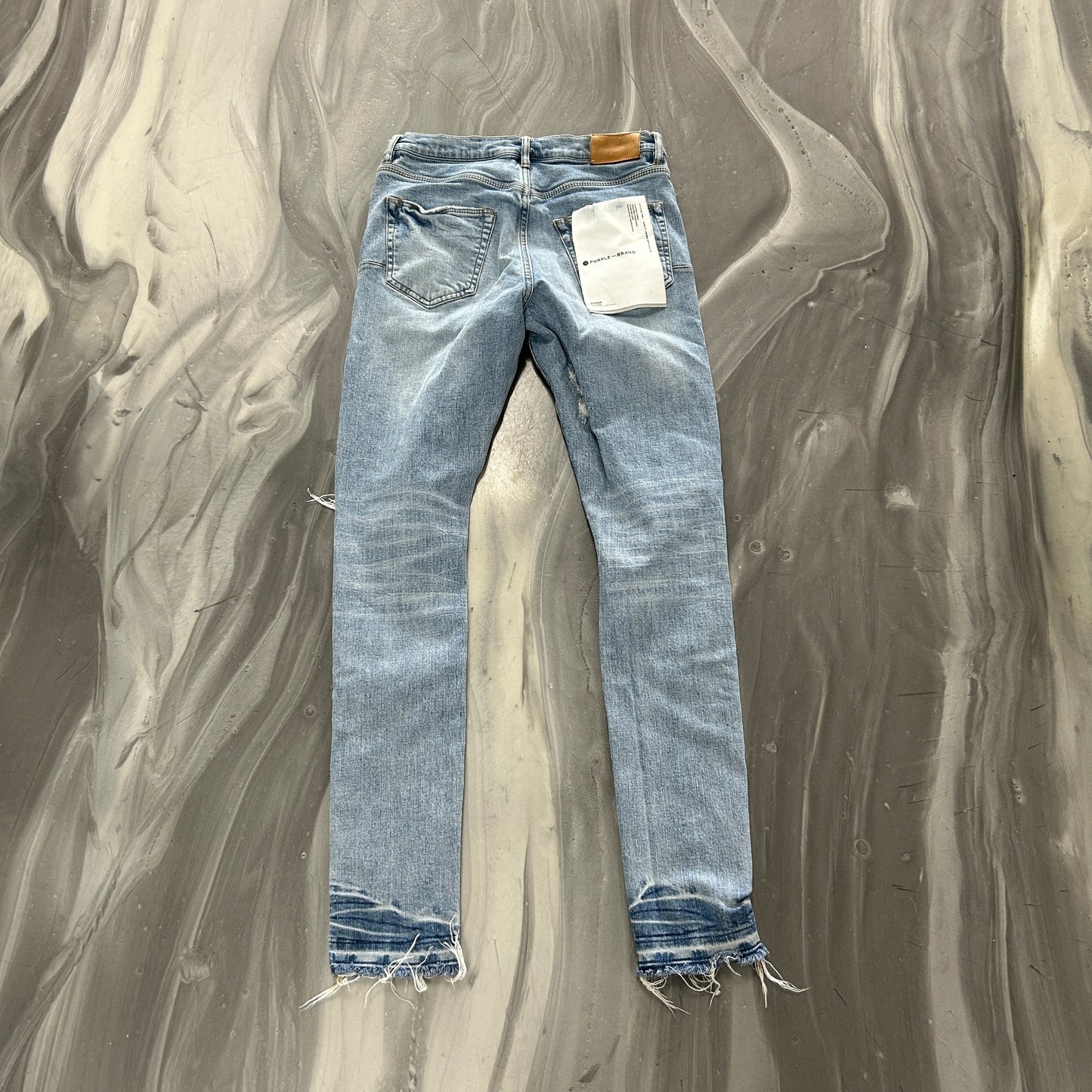 Purple P001 Ripped Blue Denim