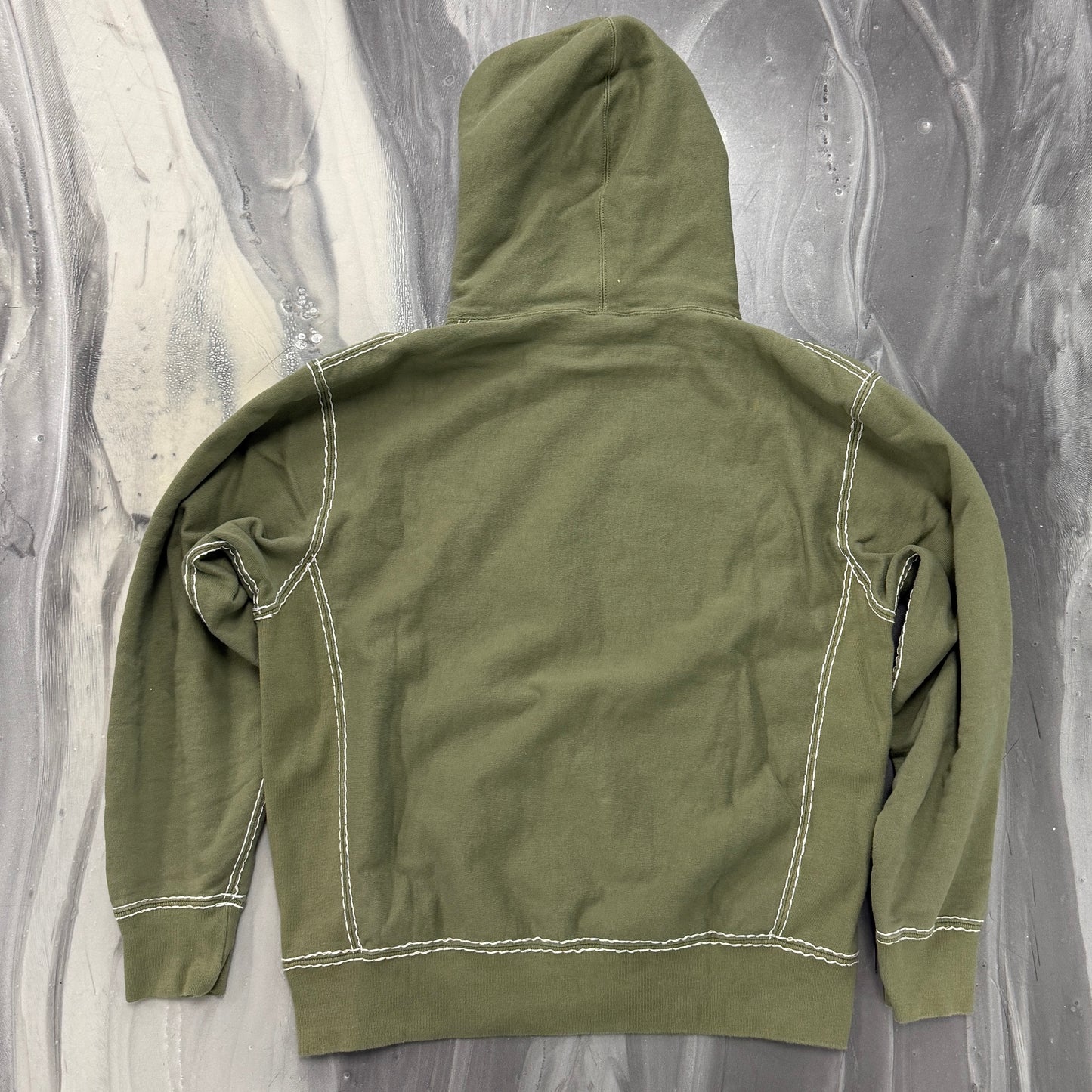 Supreme Big Stitch Hoodie Light Olive