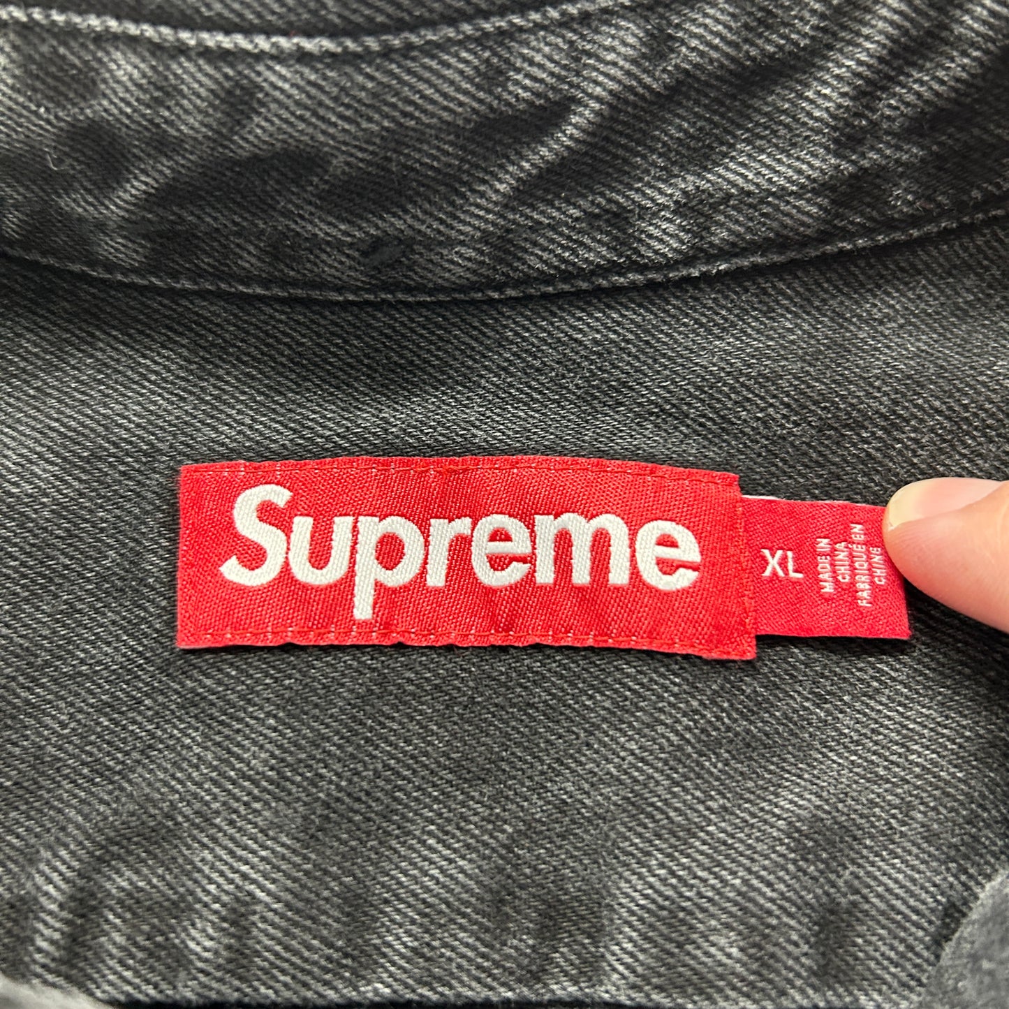 Supreme Appliqué Denim Shirt Black