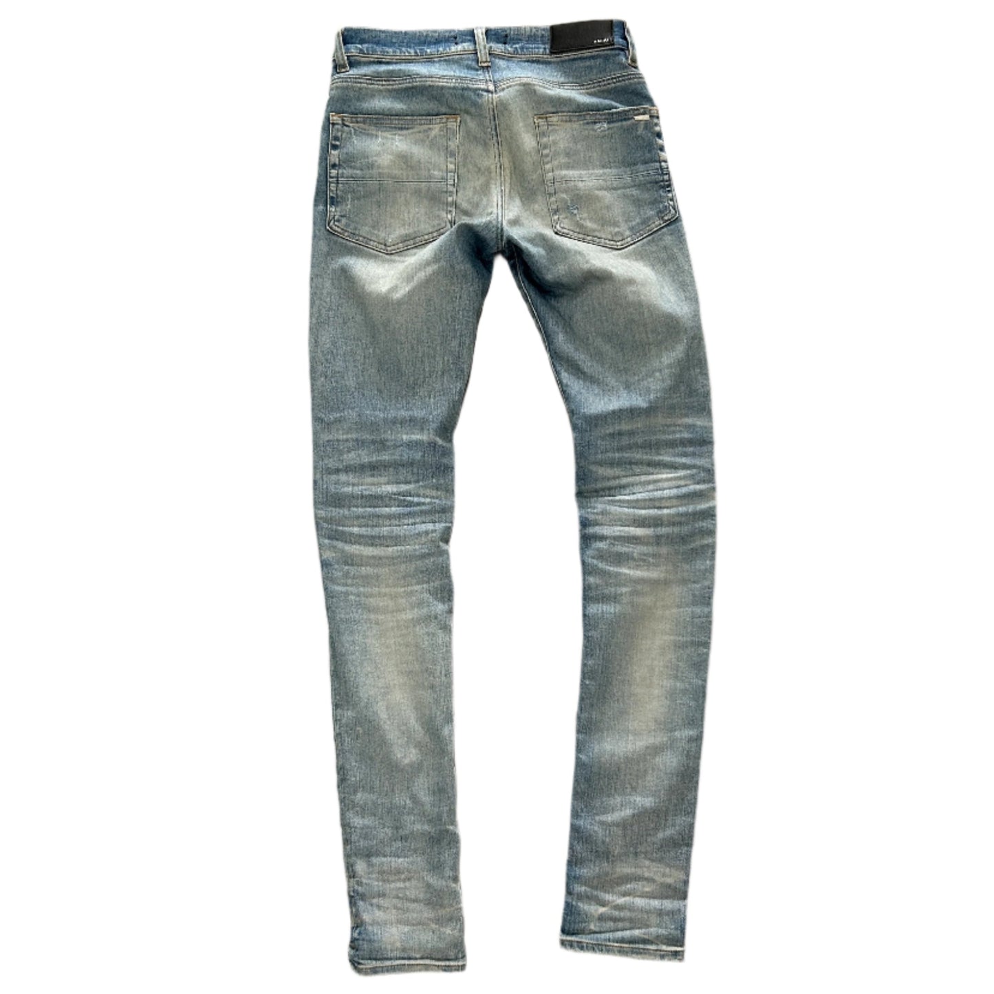 Amiri MX1 Black Paisley Skinny Jeans