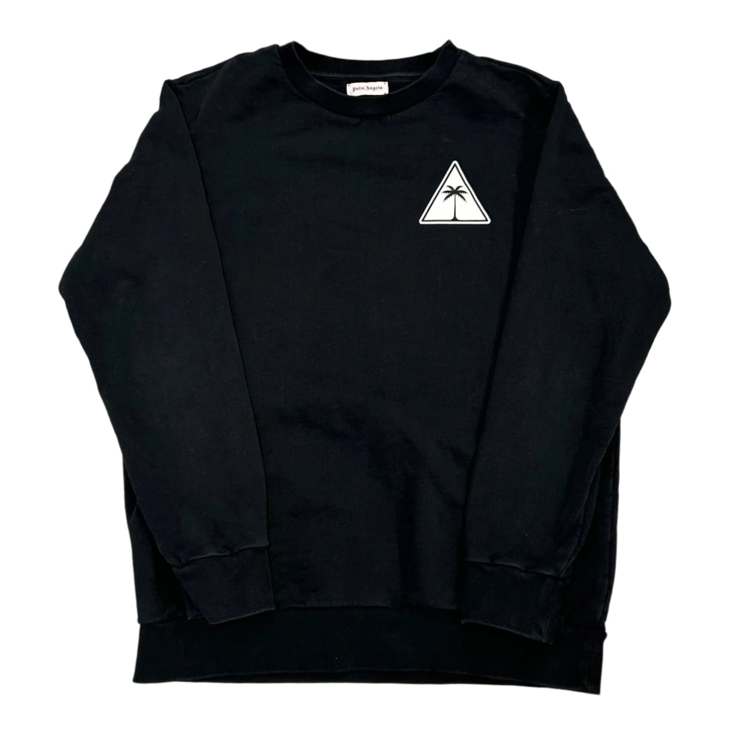 Palm Angels Triangle Black Crewneck Sweater