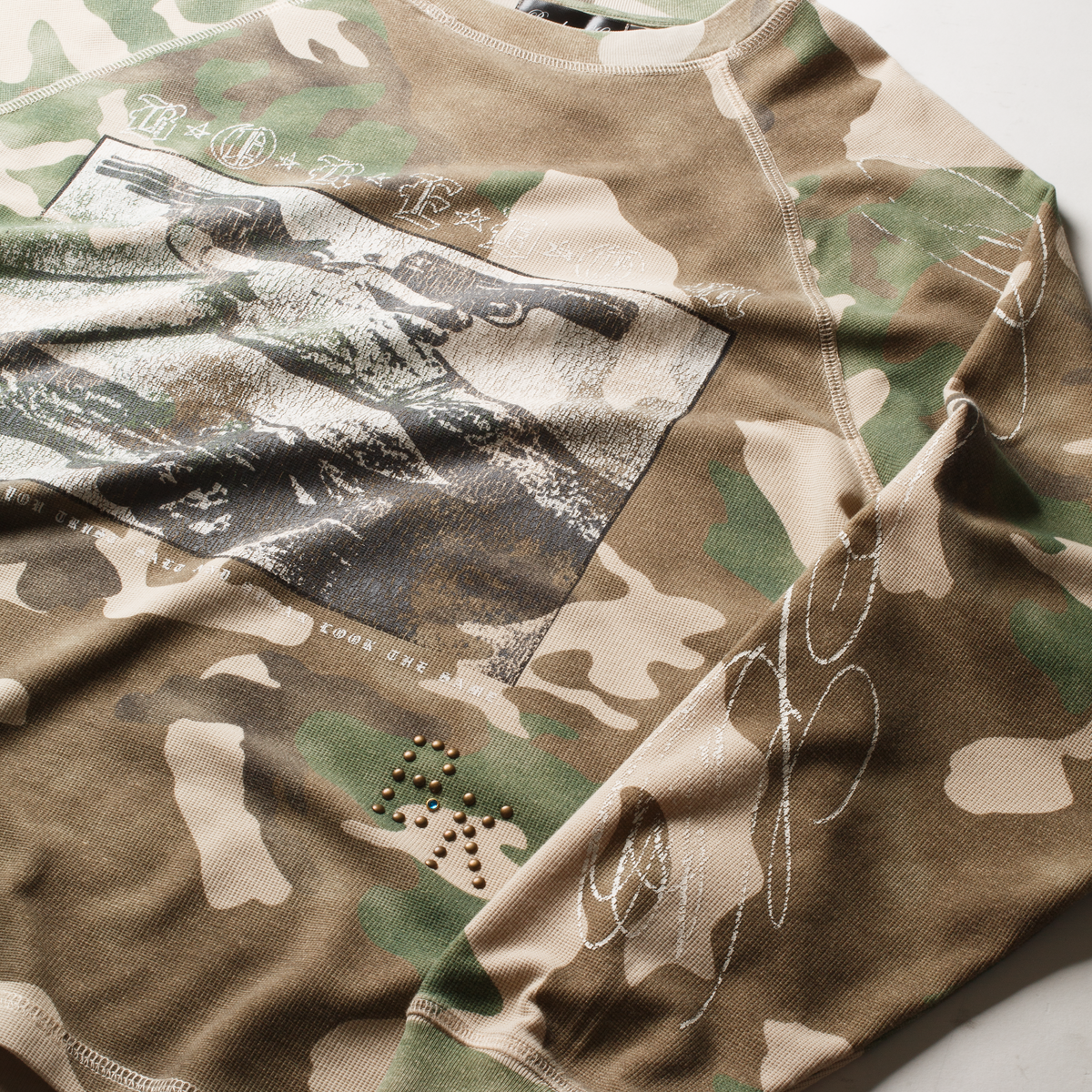 Boredom Kills Trust Camo Long-Sleeve Thermal Tee