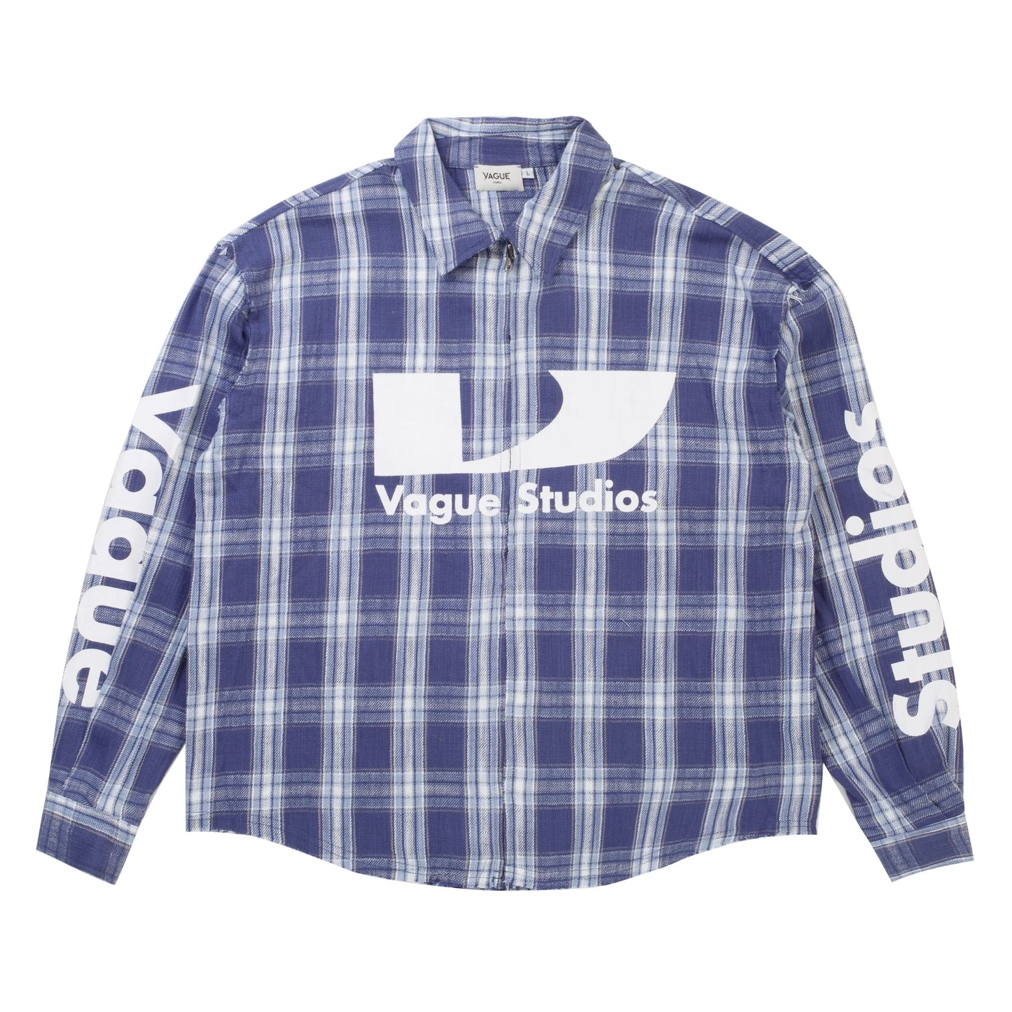 Vague Surage Zip Flannel Blue