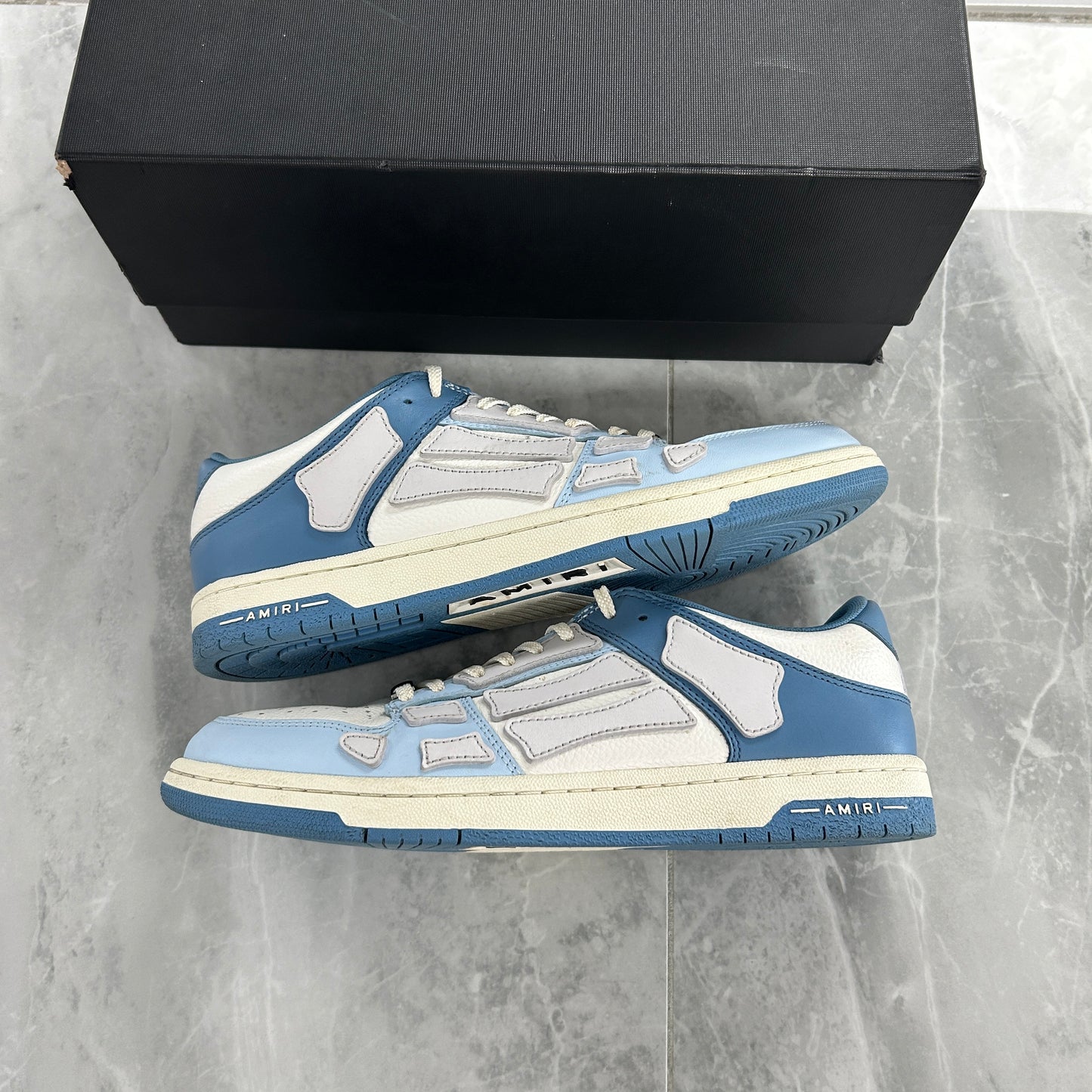 Amiri Skel Top Low 'Two-Tone - Blue White' (USED)